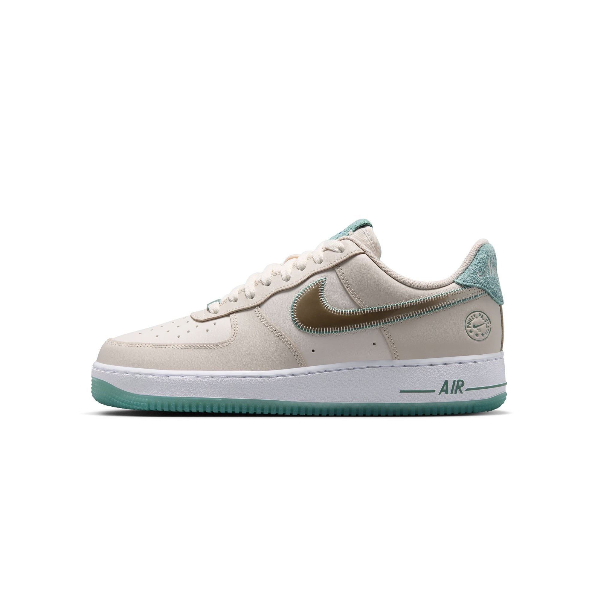 Lt Orewood Brown/metalic Gold Silk-phantom Sneakers on a white background