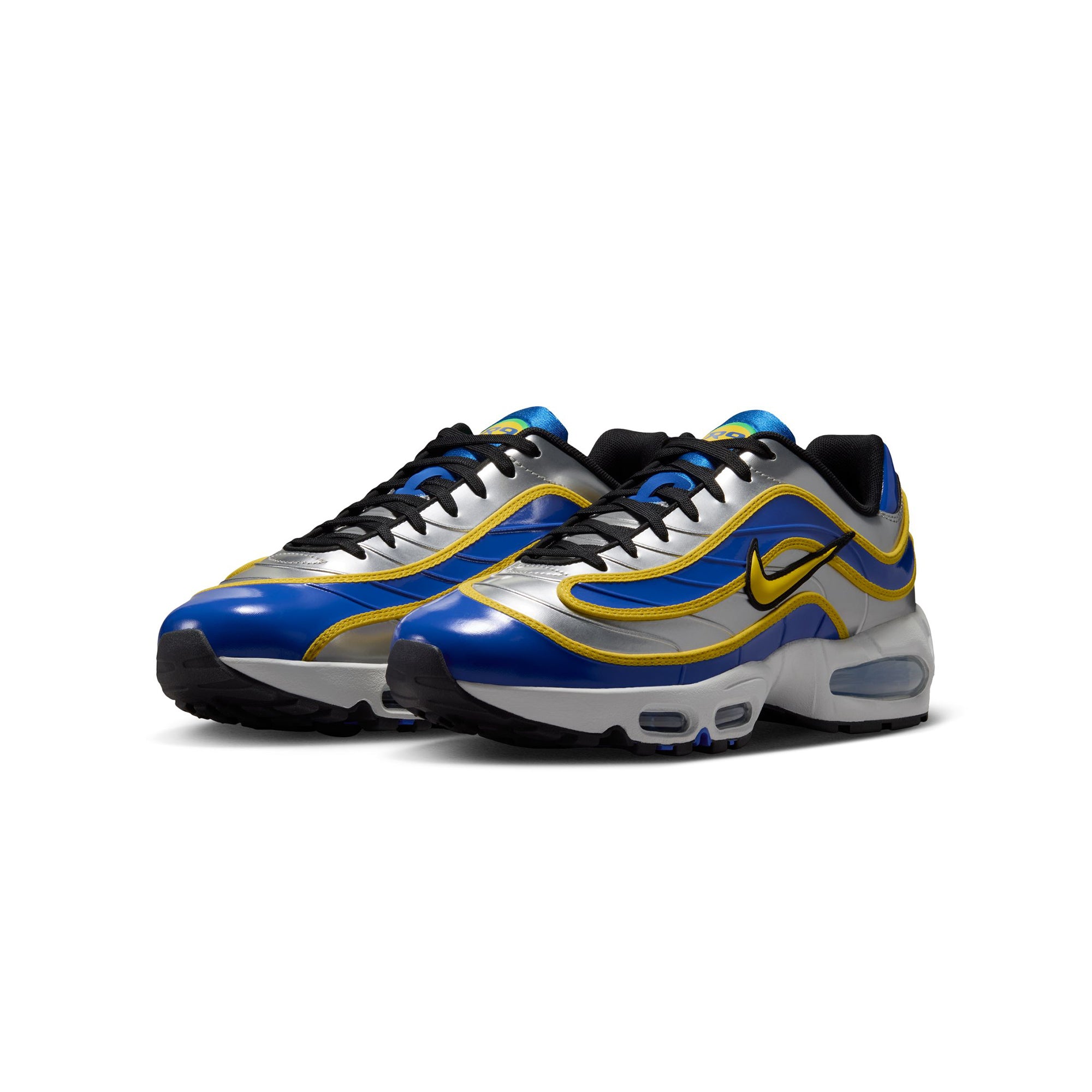 Metallic Silver/varsity Maize Sneakers on a white background