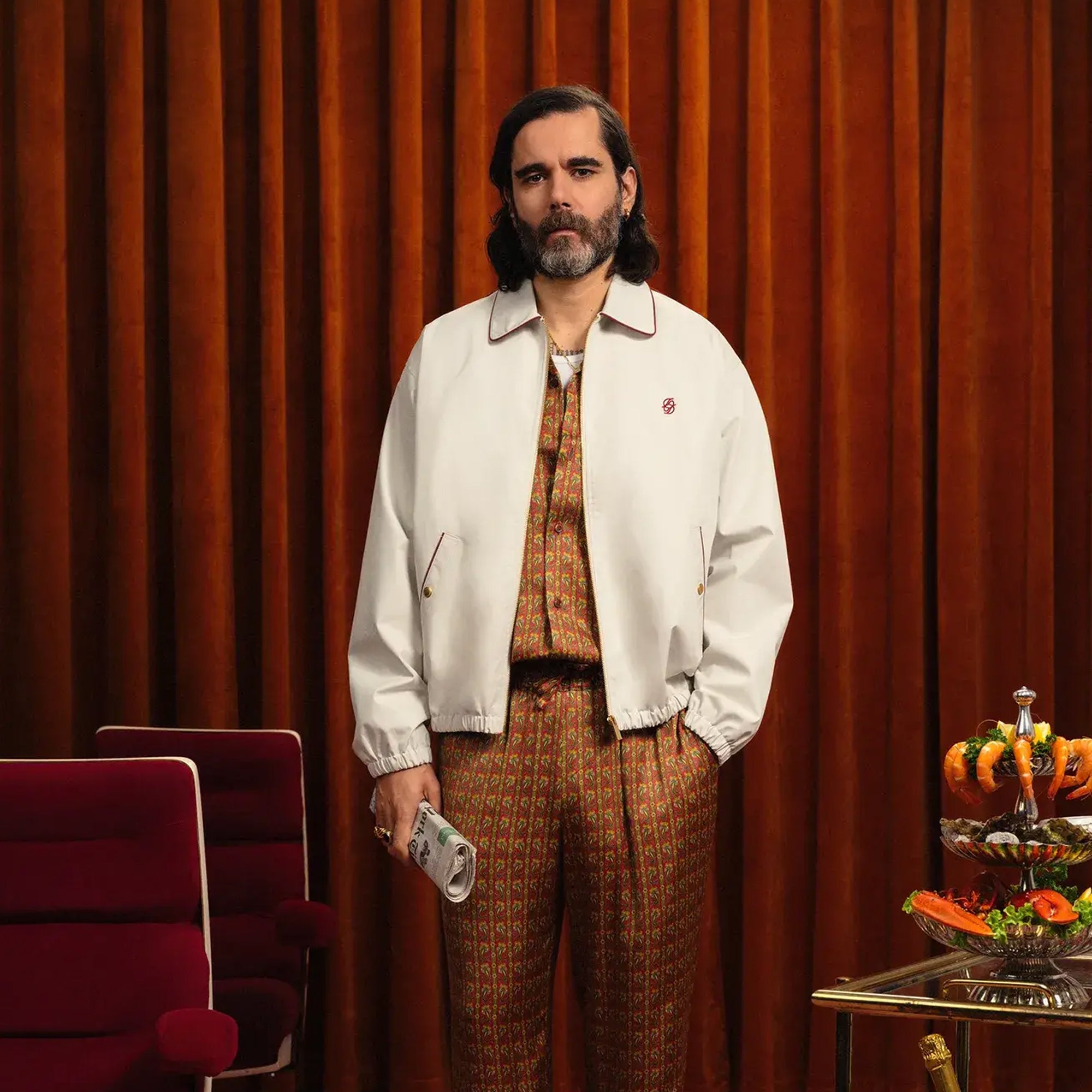 Drôle de Monsieur Mens Blouson Brode Coton Jacket