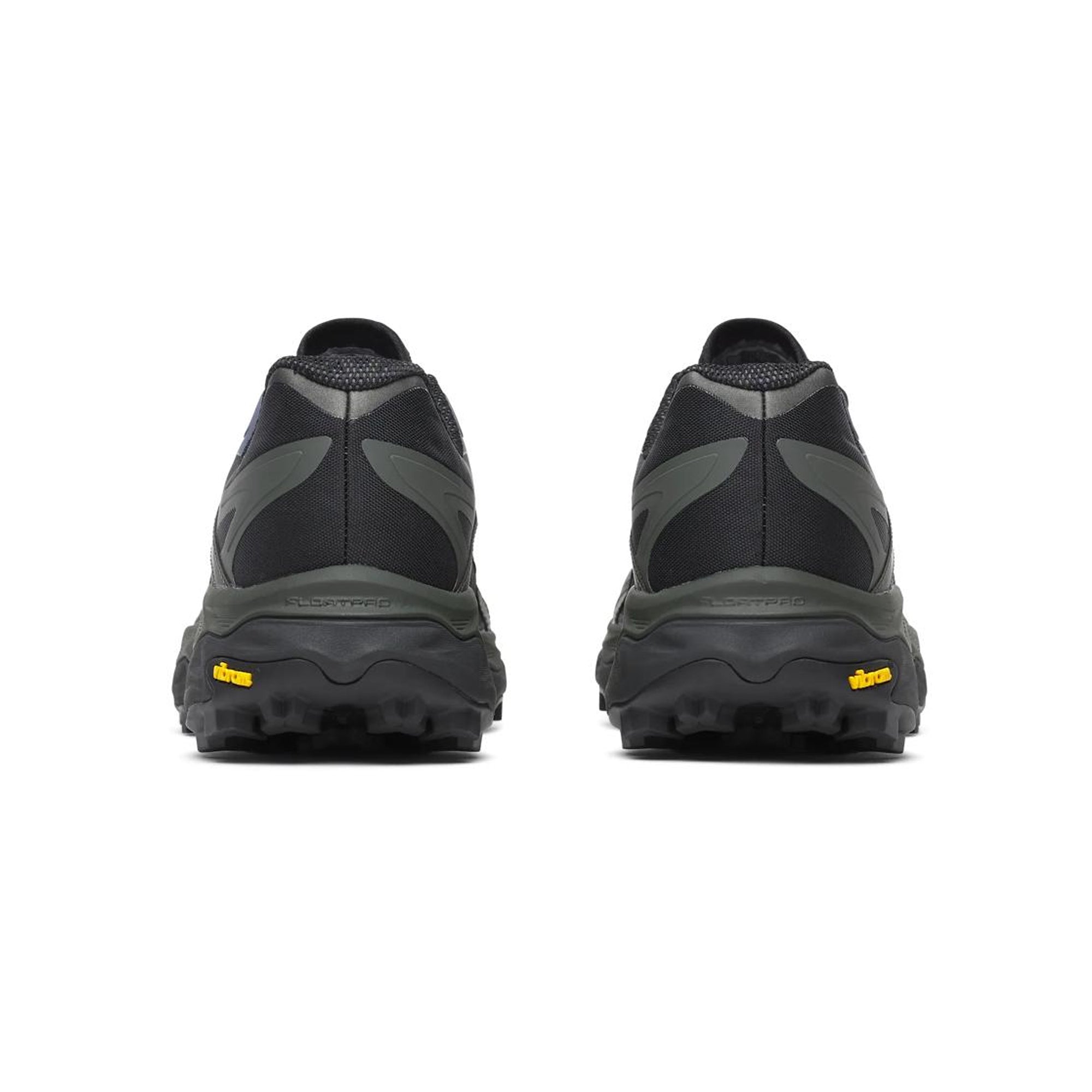 Black and Comet Sneakers with vibram sole on white background