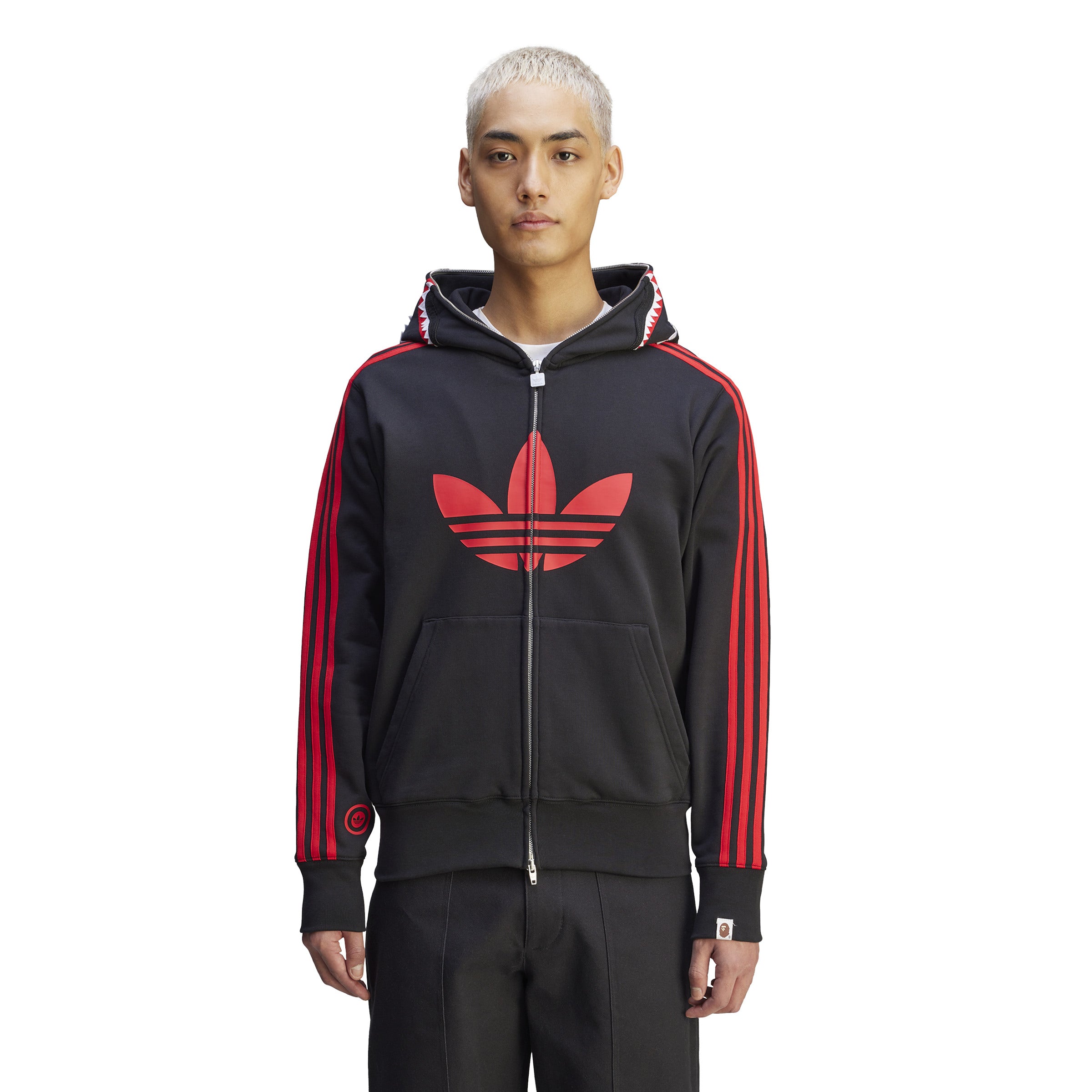 Adidas x Bape Mens Shark Full-Zip Hoodie – Extra Butter
