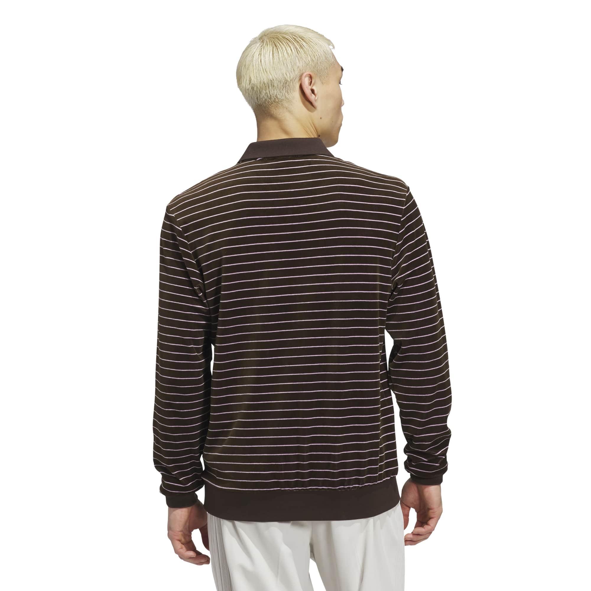 Adidas Golf Mens Originals Velour Long Sleeve Polo Shirt