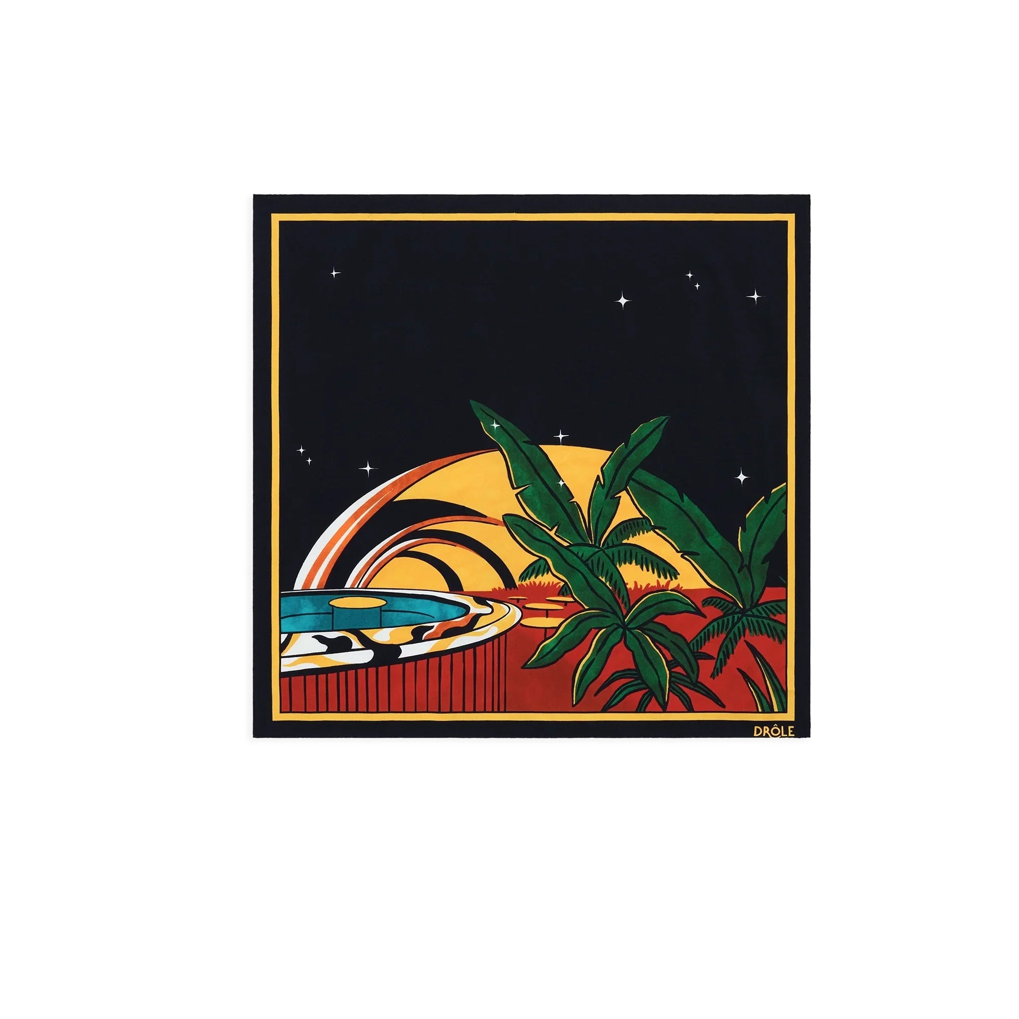 Drôle de Monsieur Foulard Soie Tropicana Tie