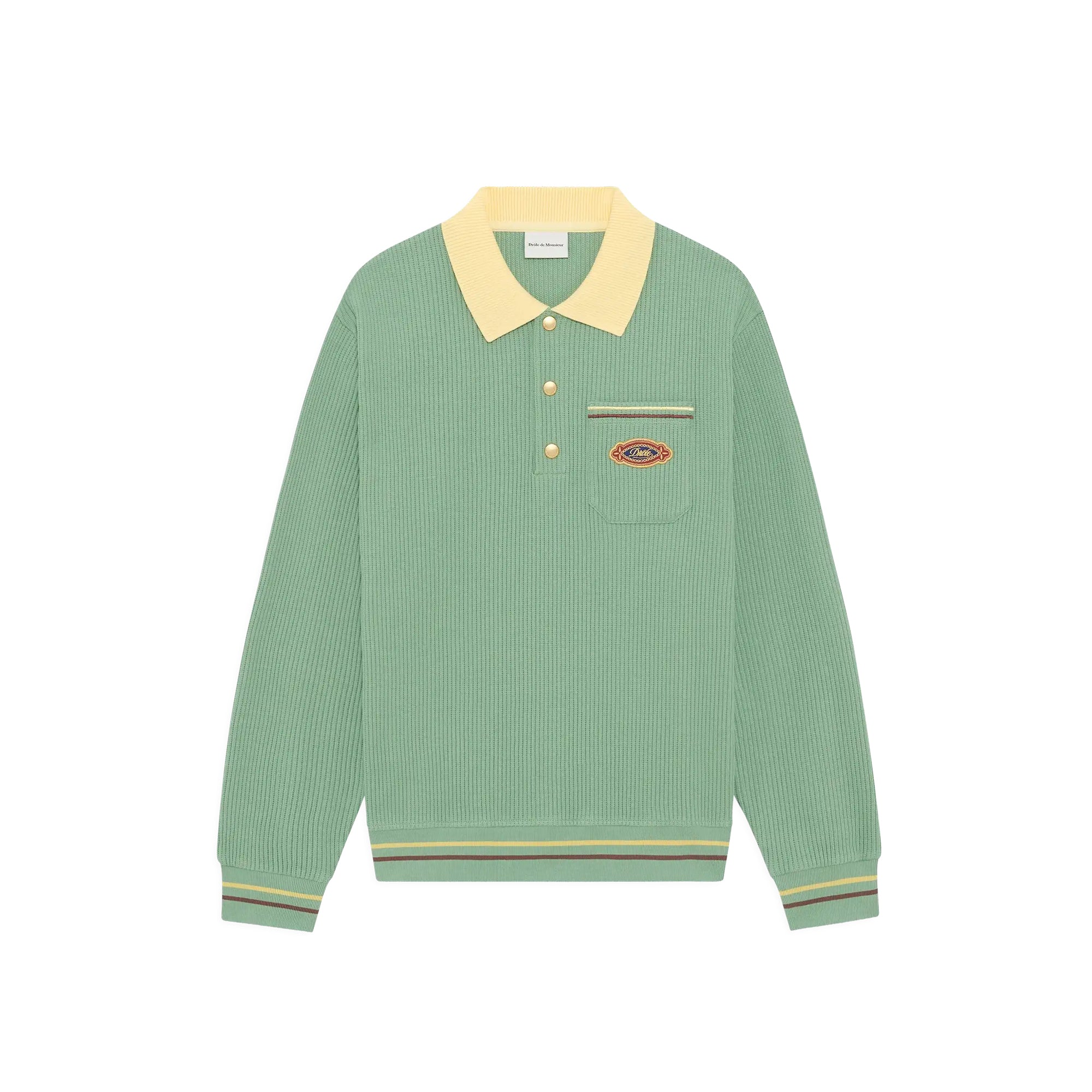Drôle de Monsieur Mens Polo Drole Patch Shirt card image