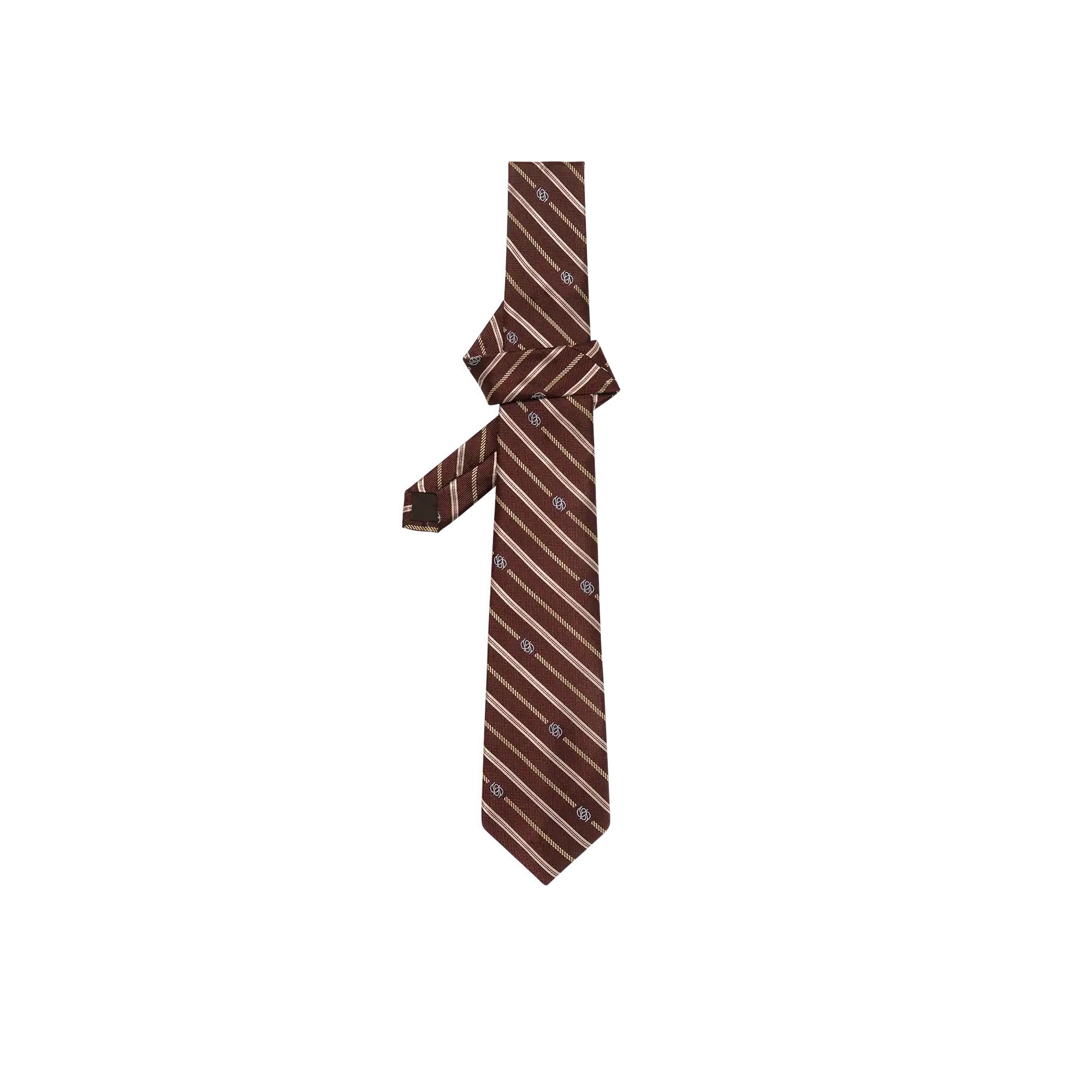 Drôle de Monsieur Cravate Rayee Monogramme Tie