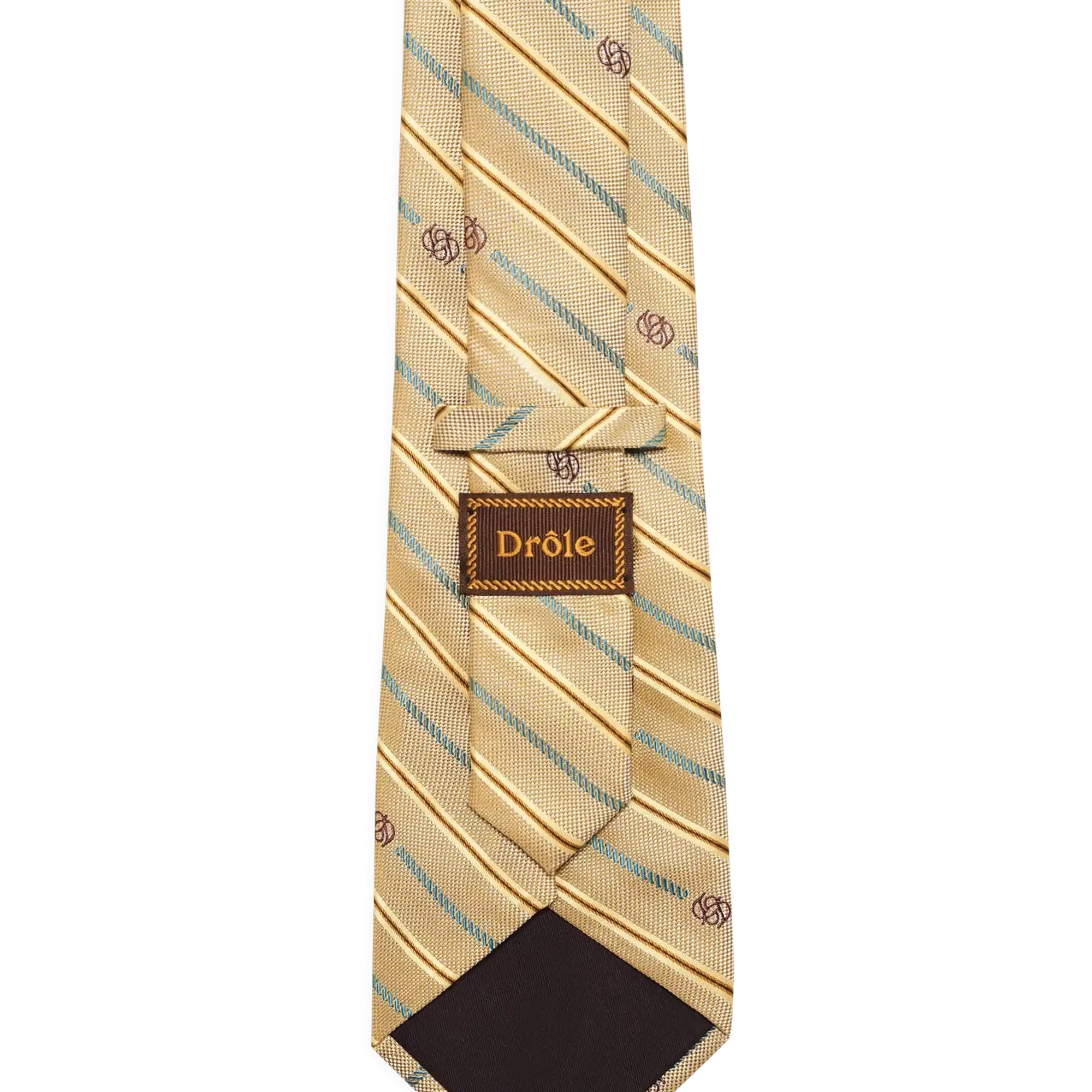 Drôle de Monsieur Cravate Rayee Monogramme Tie