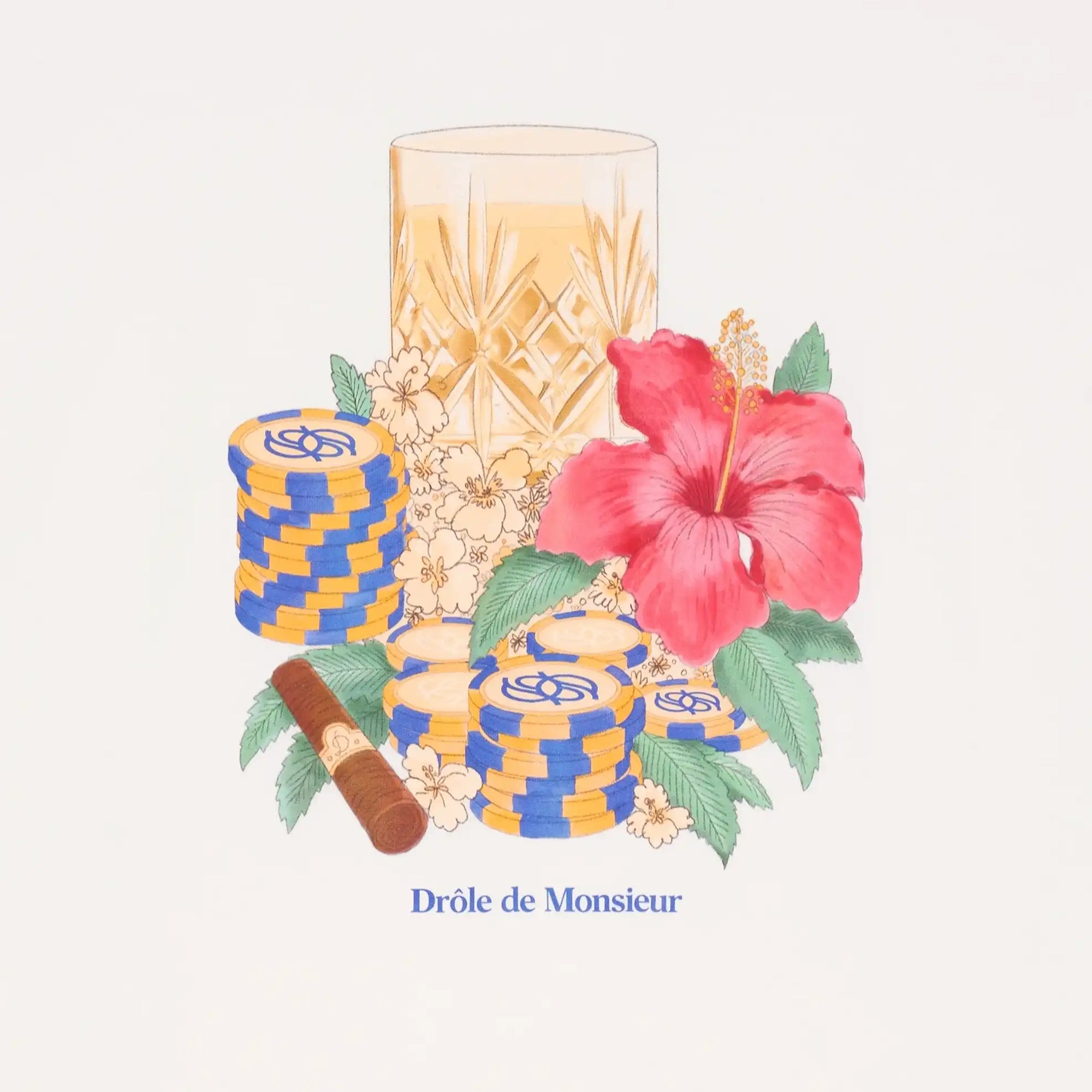 Drôle de Monsieur Mens Hibiscus Club Tee