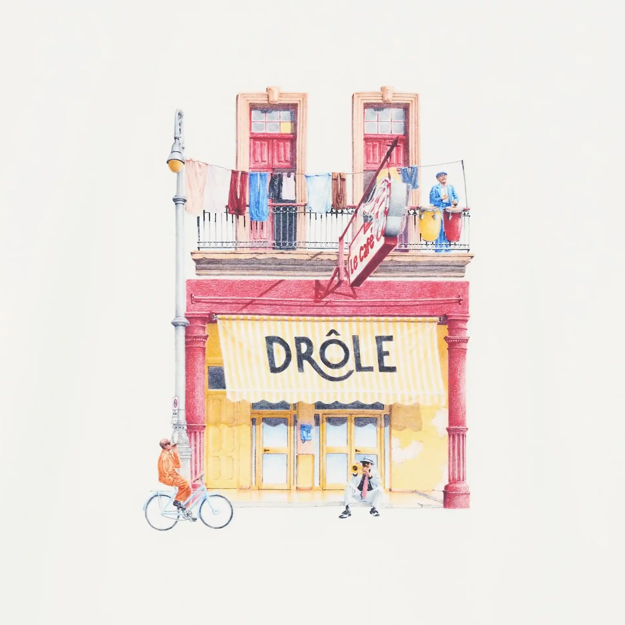 Drôle de Monsieur Mens Drole Cafe Tee