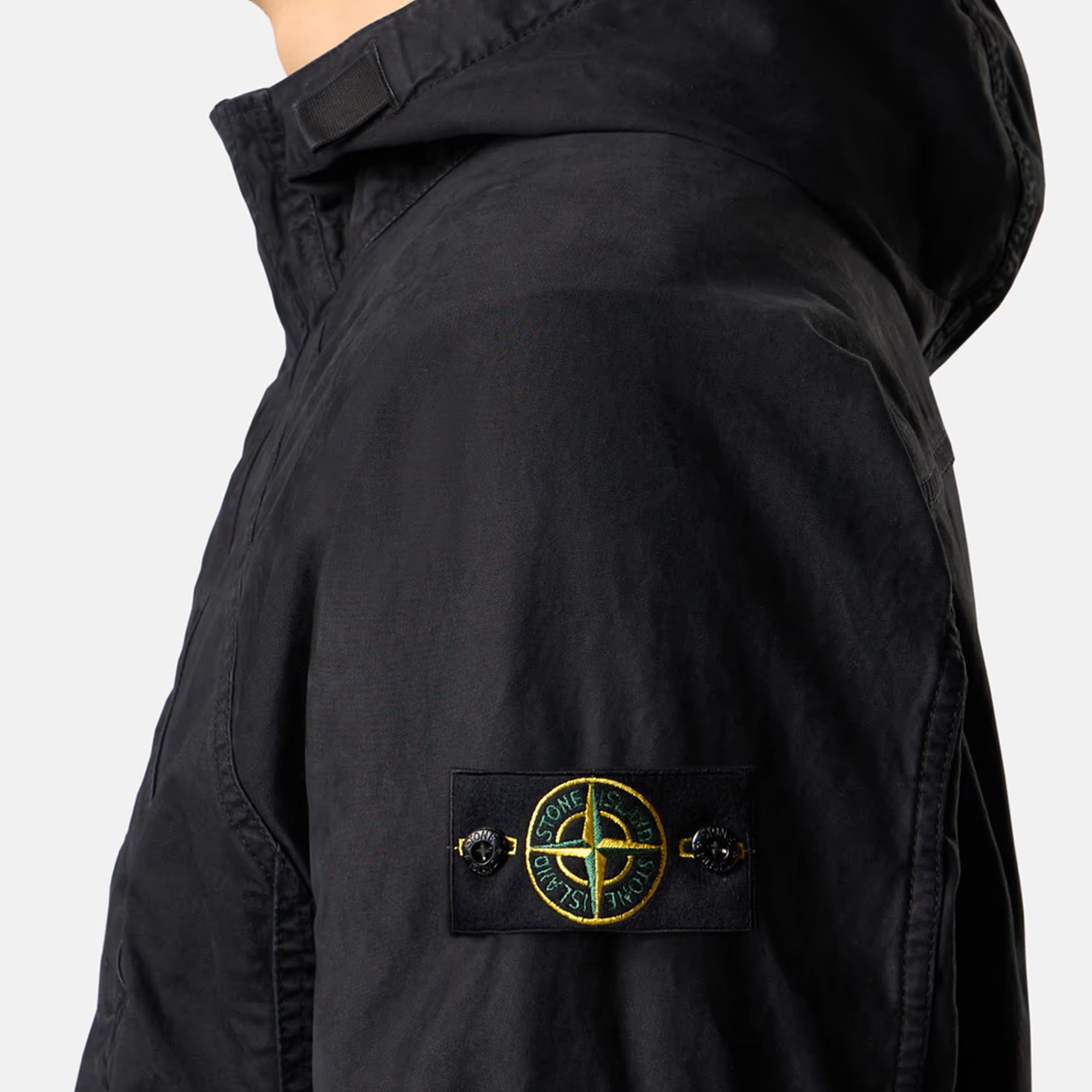 Stone Island Mens Organic Stretch Twill Hooded Anorak