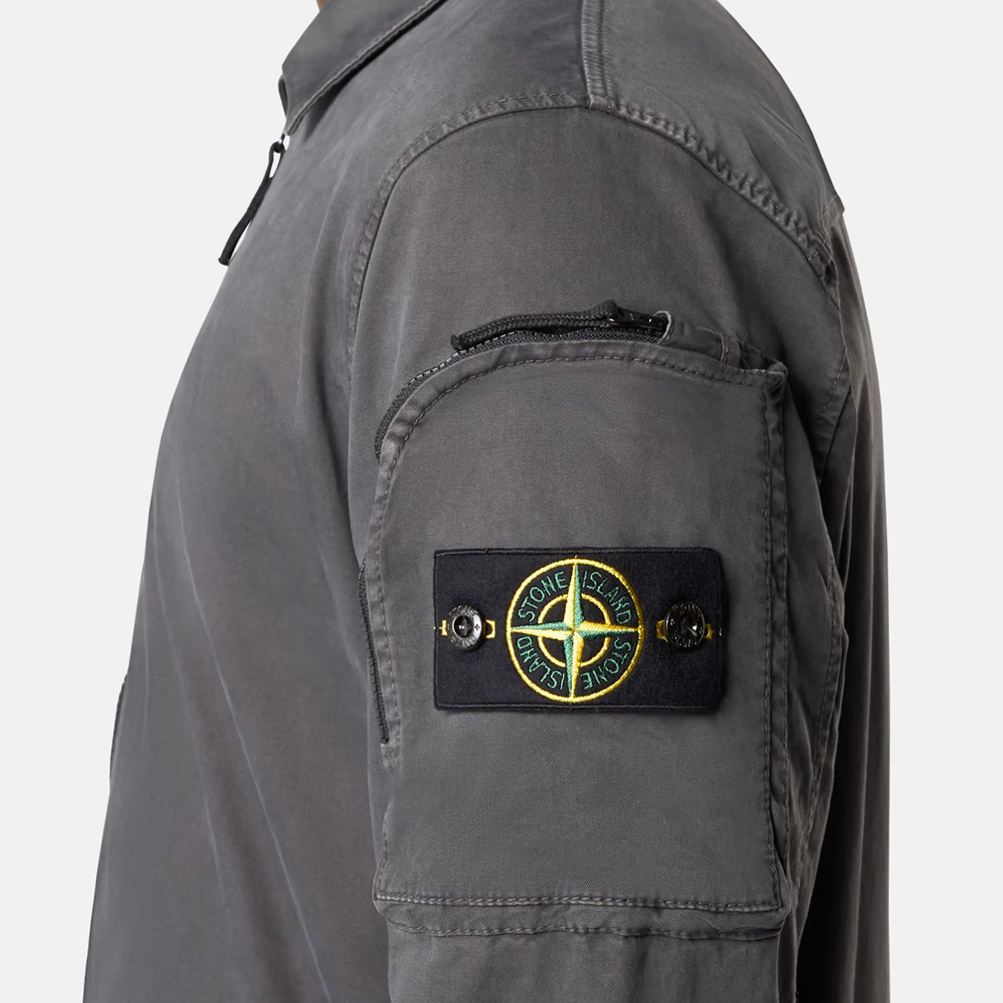 Stone Island Mens Organic Stretch Twill Overshirt