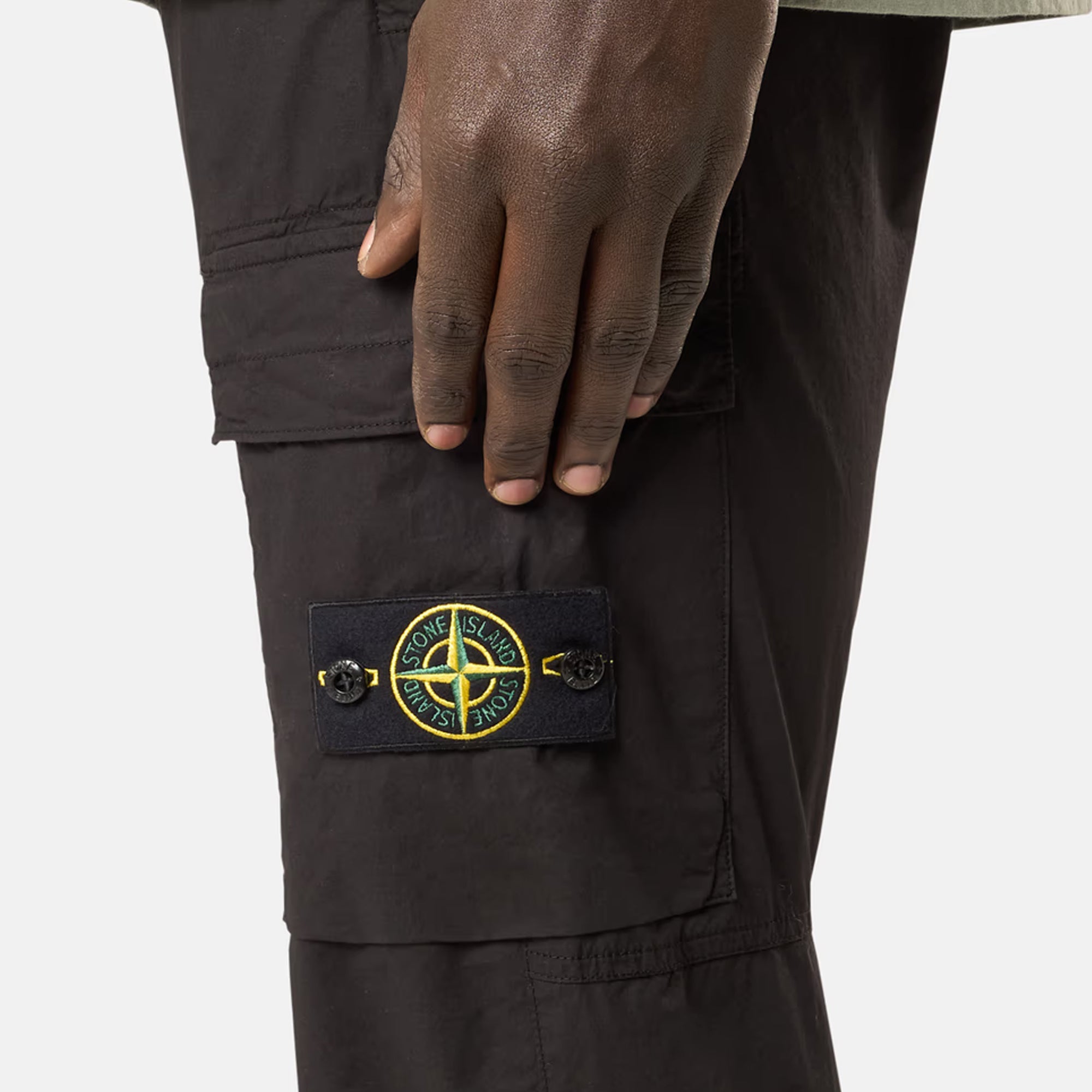 Stone Island Mens Stretch Cotton Tela Cargo Pants