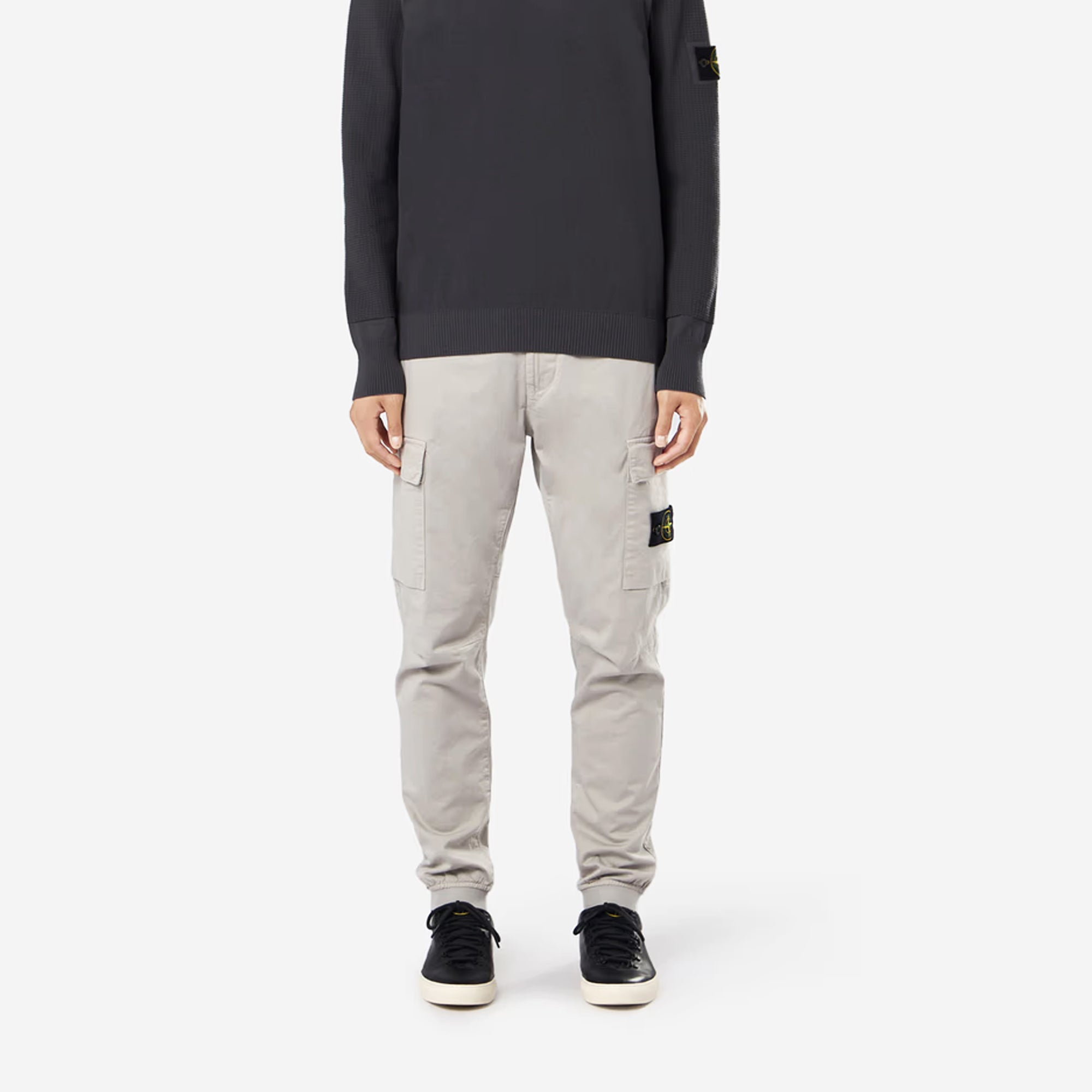 Stone Island Mens Stretch Cotton Tela Cargo Pants