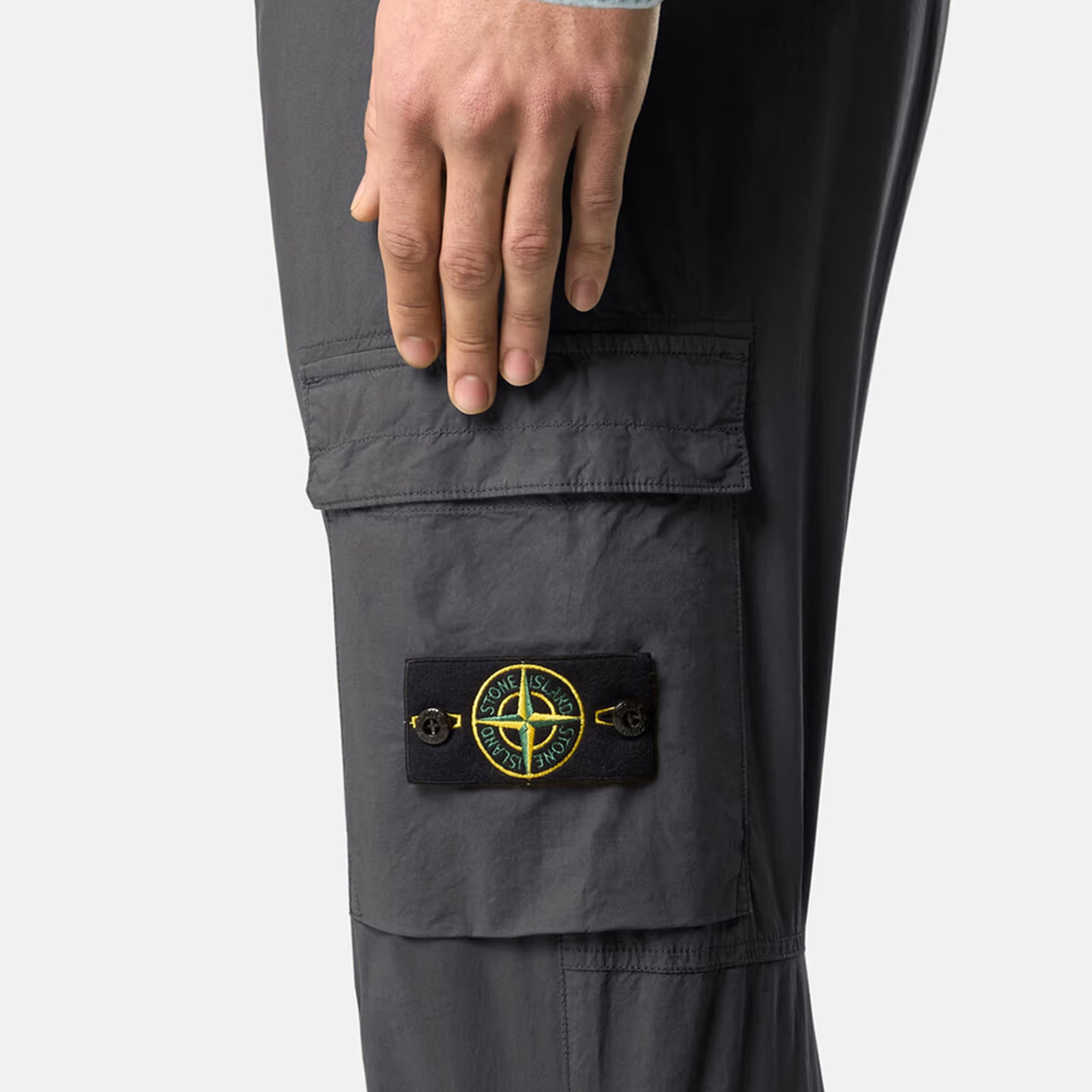 Stone Island Mens Stretch Cotton Tela Cargo Pants