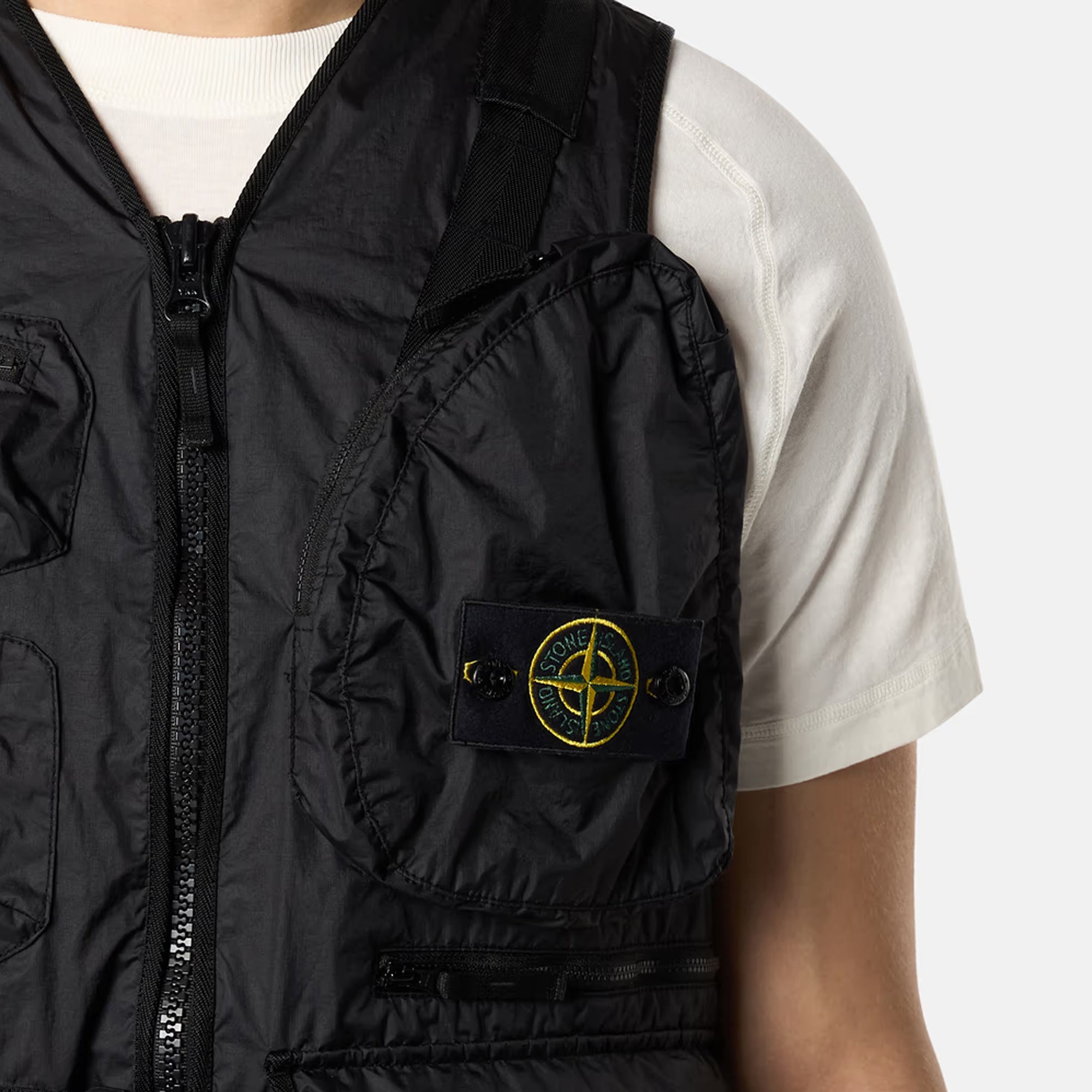 トップス STONE  MEMBRANA 3L TC UTILITY VEST Stone Island Mens Membrana 3L TC Utility Vest – Extra Butter