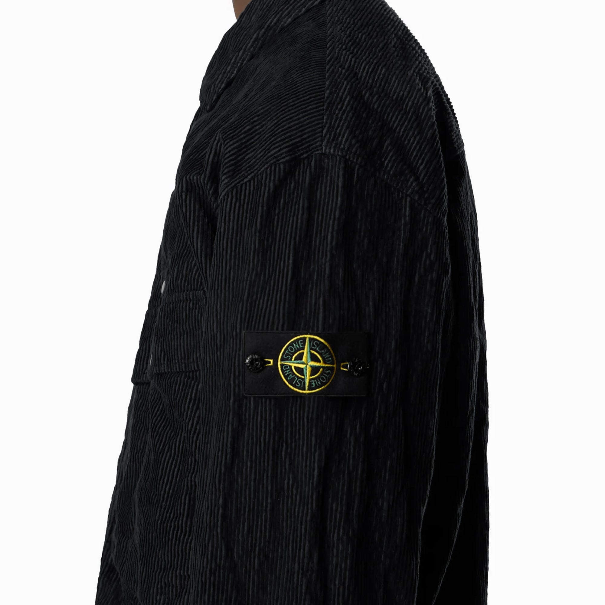 Stone Island Mens Wrinkled Corduroy 500-TC Shirt