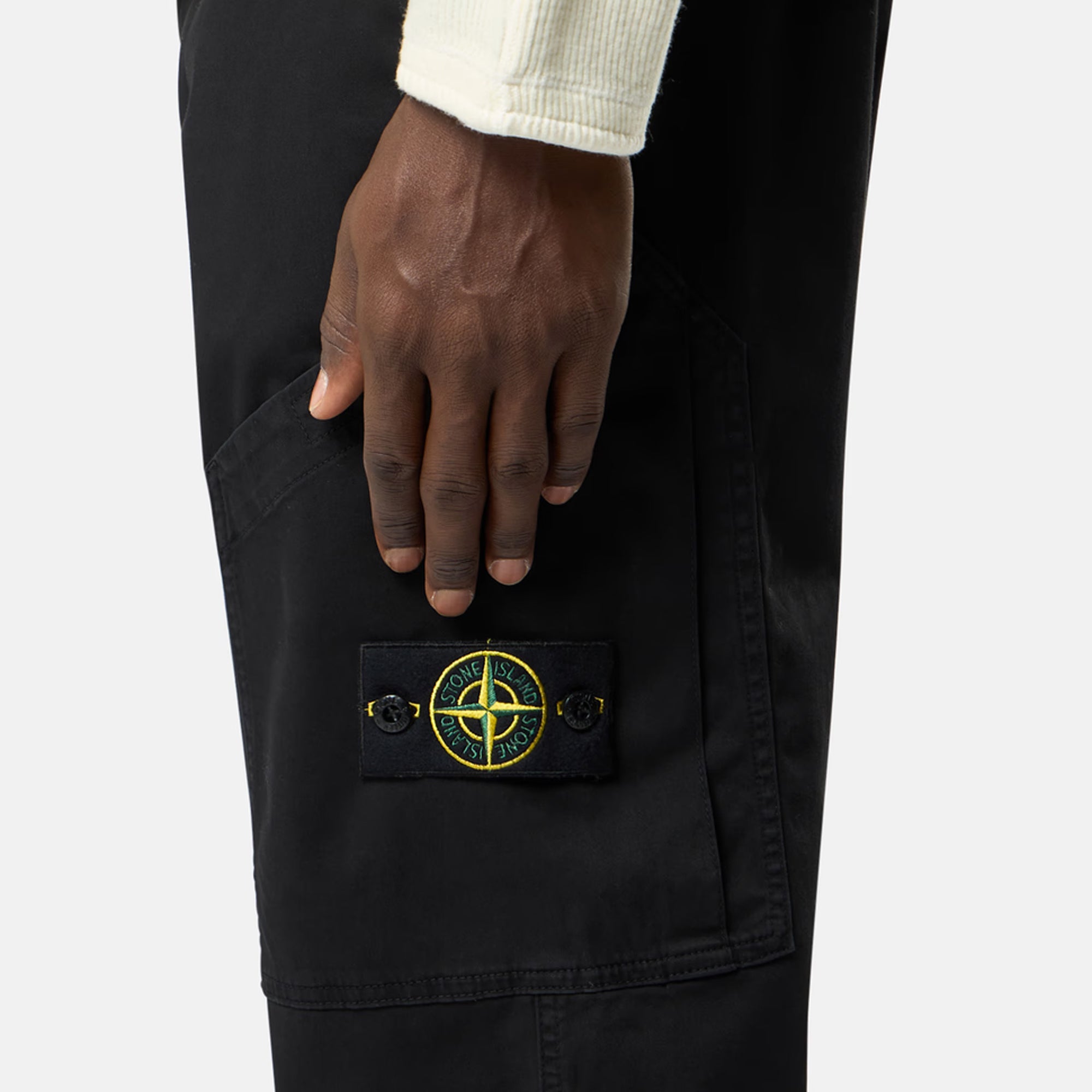 Stone Island Mens Stretch Organic Cotton Satin Pants