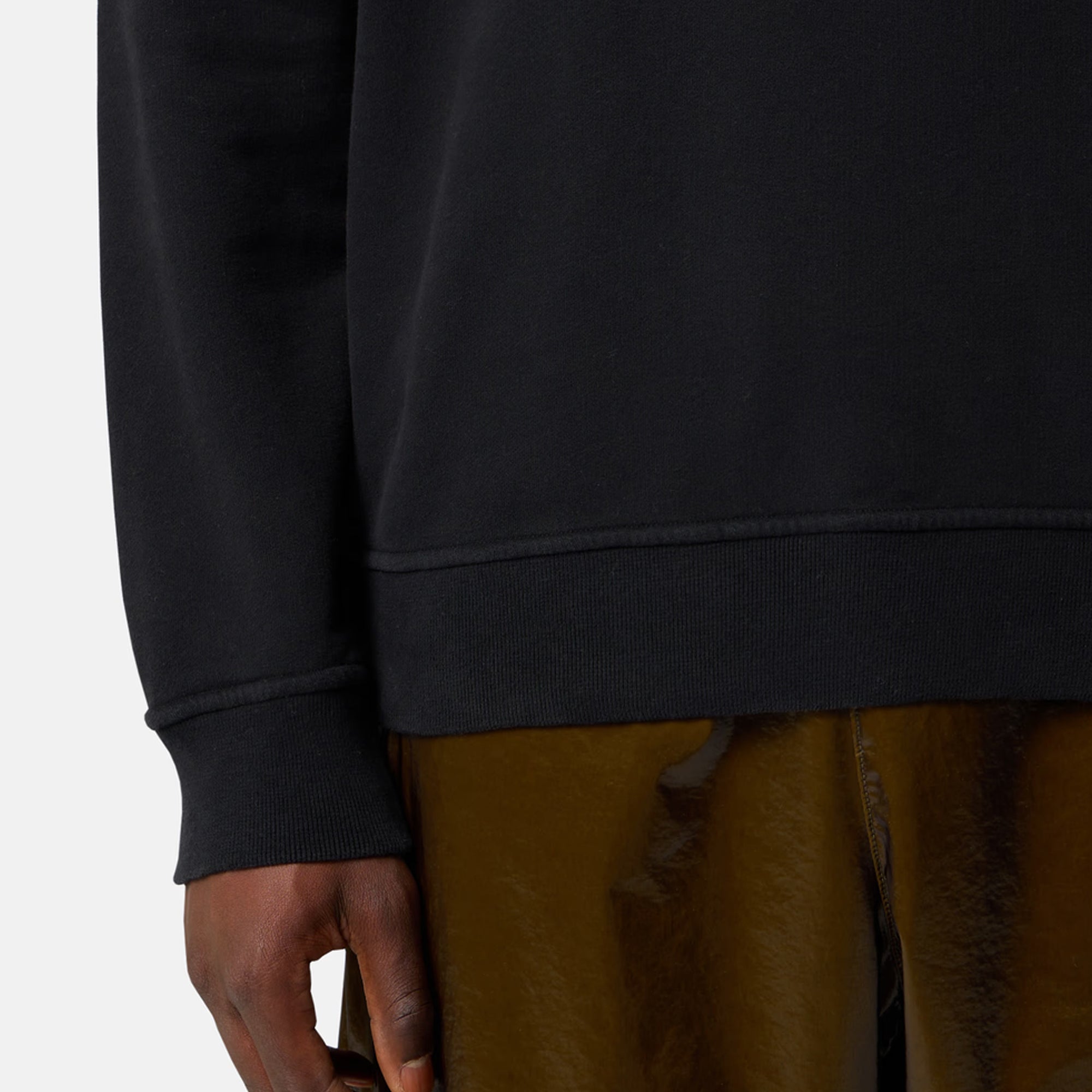 Stone Island Mens Brushed Organic Cotton Fleece Sweatshirt