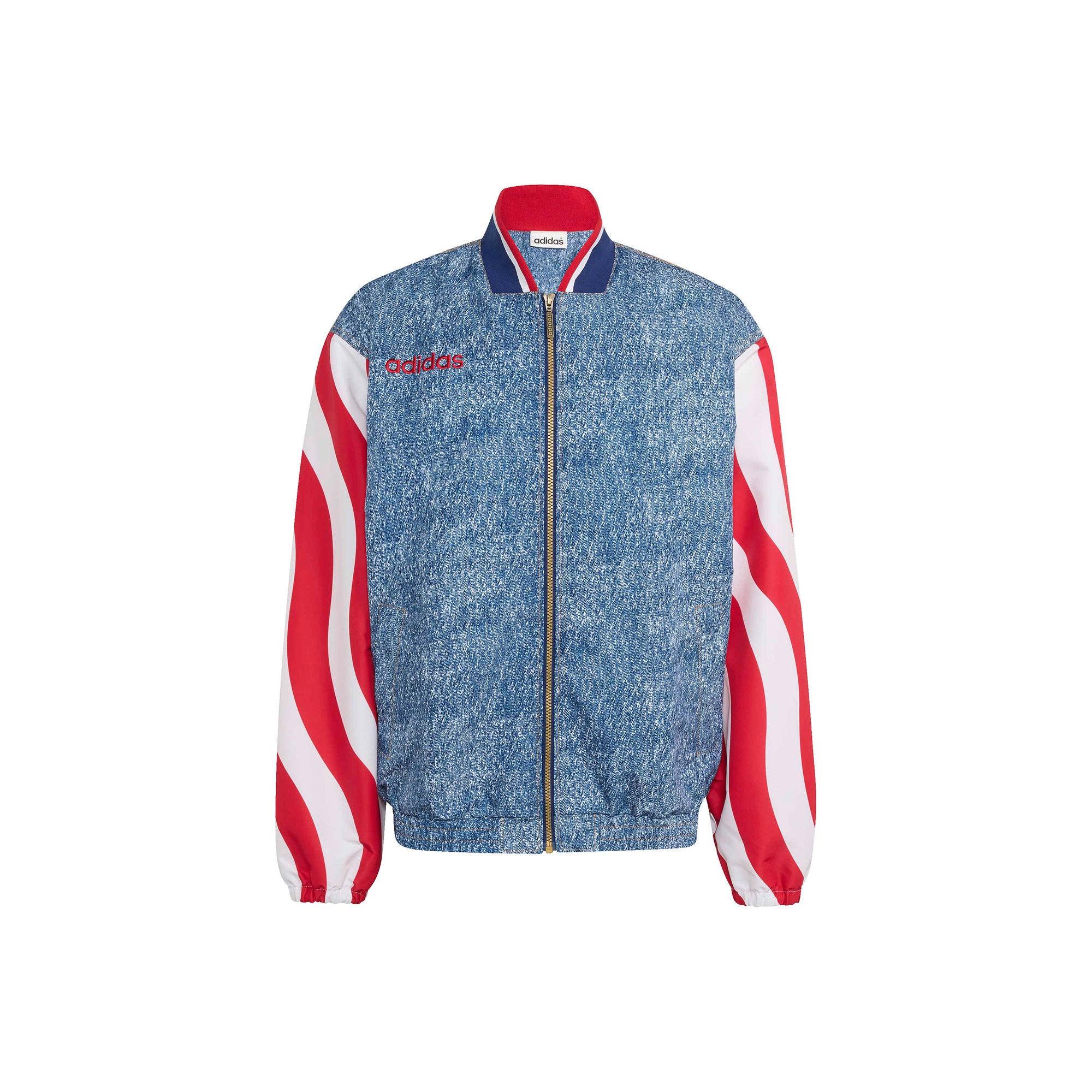 Adidas Mens Denim Graphic Track Top