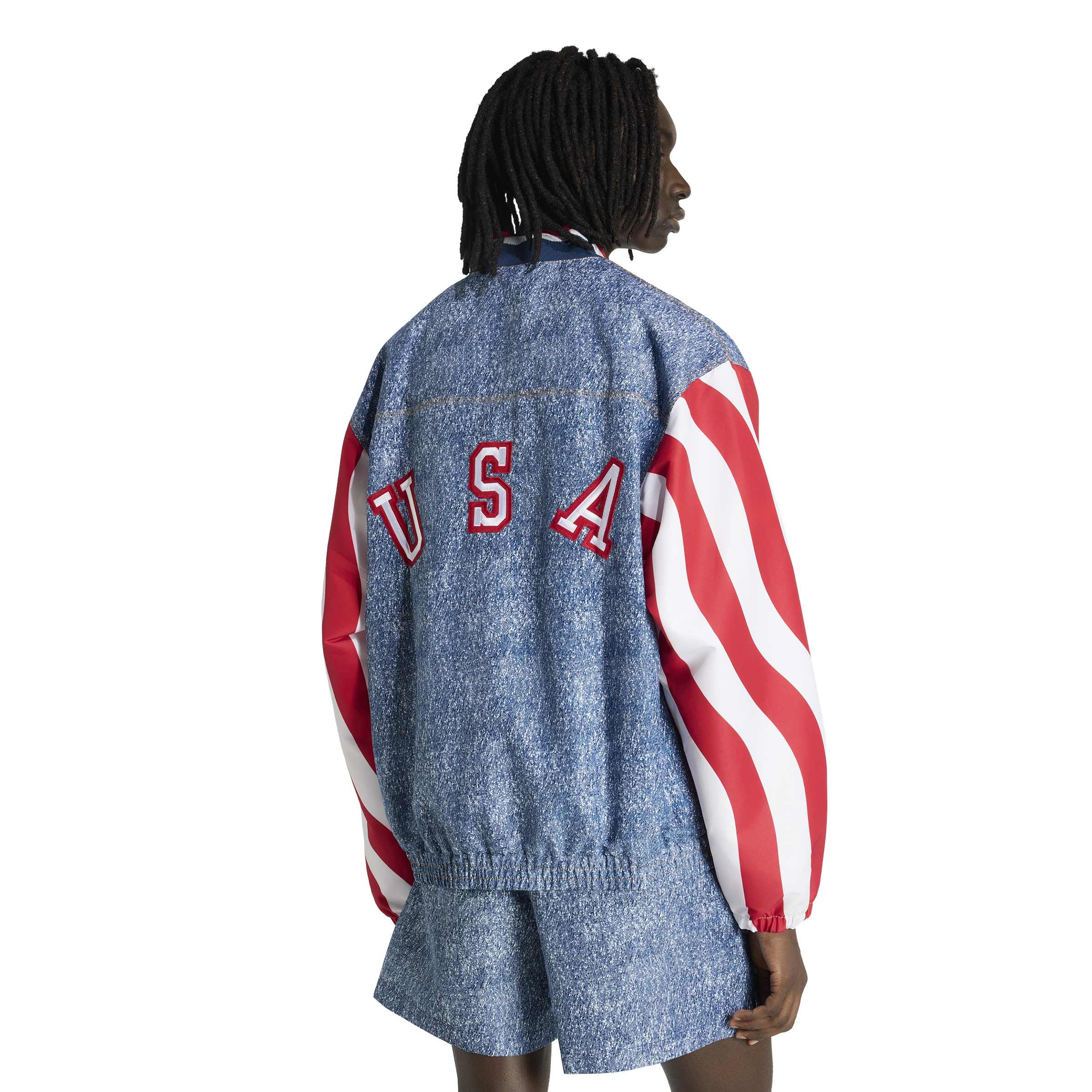 Adidas Mens Denim Graphic Track Top