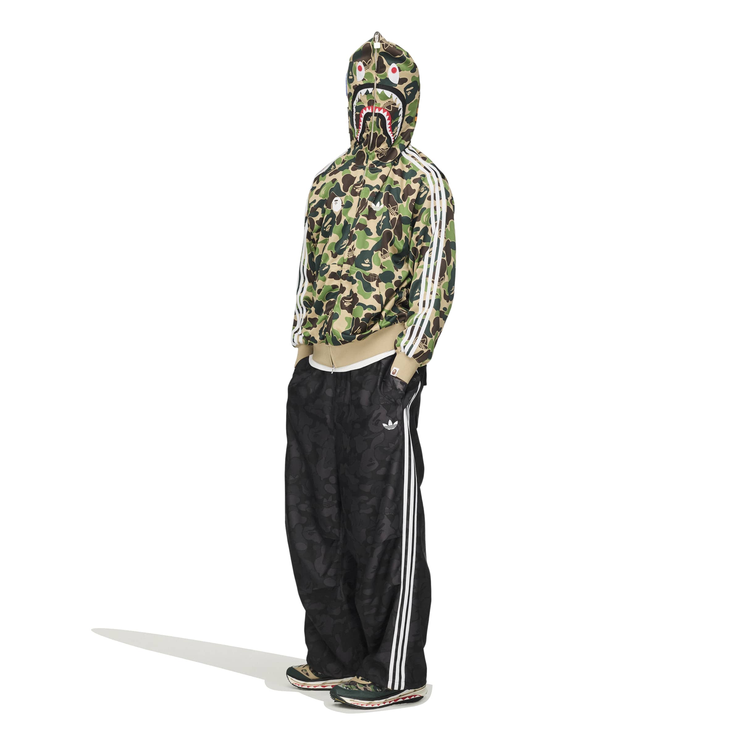 Adidas x Bape Mens Shark Track Hoodie Jacket