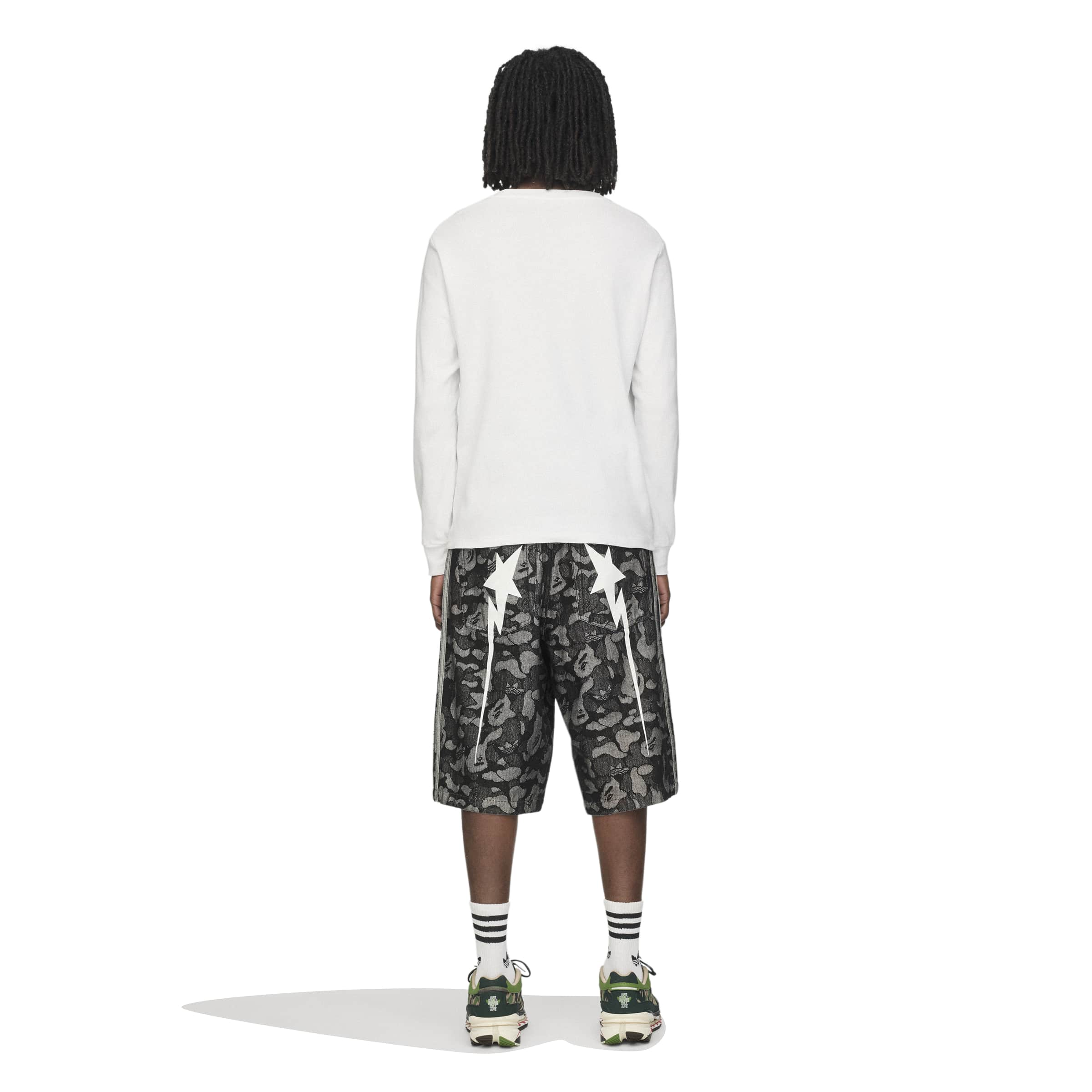Adidas x Bape Mens Shark Denim Jorts