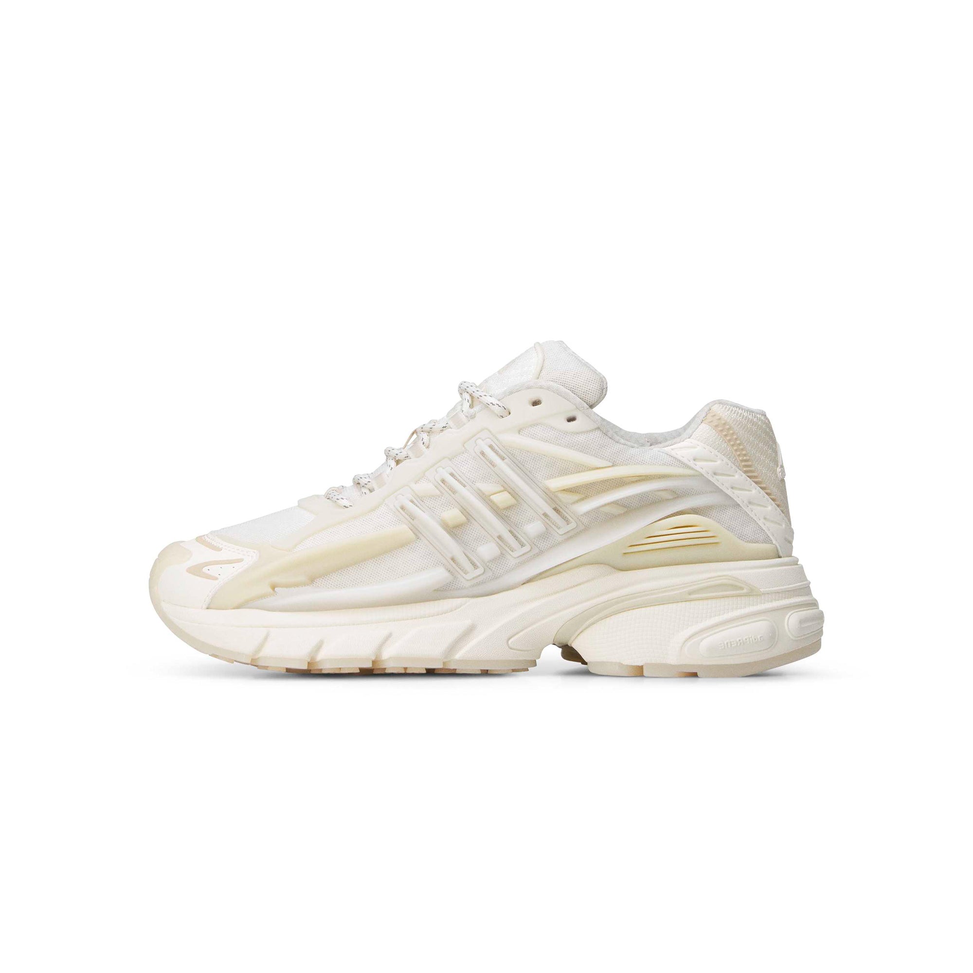 Core White/Off White/Clear Brown Sneakers on a white background
