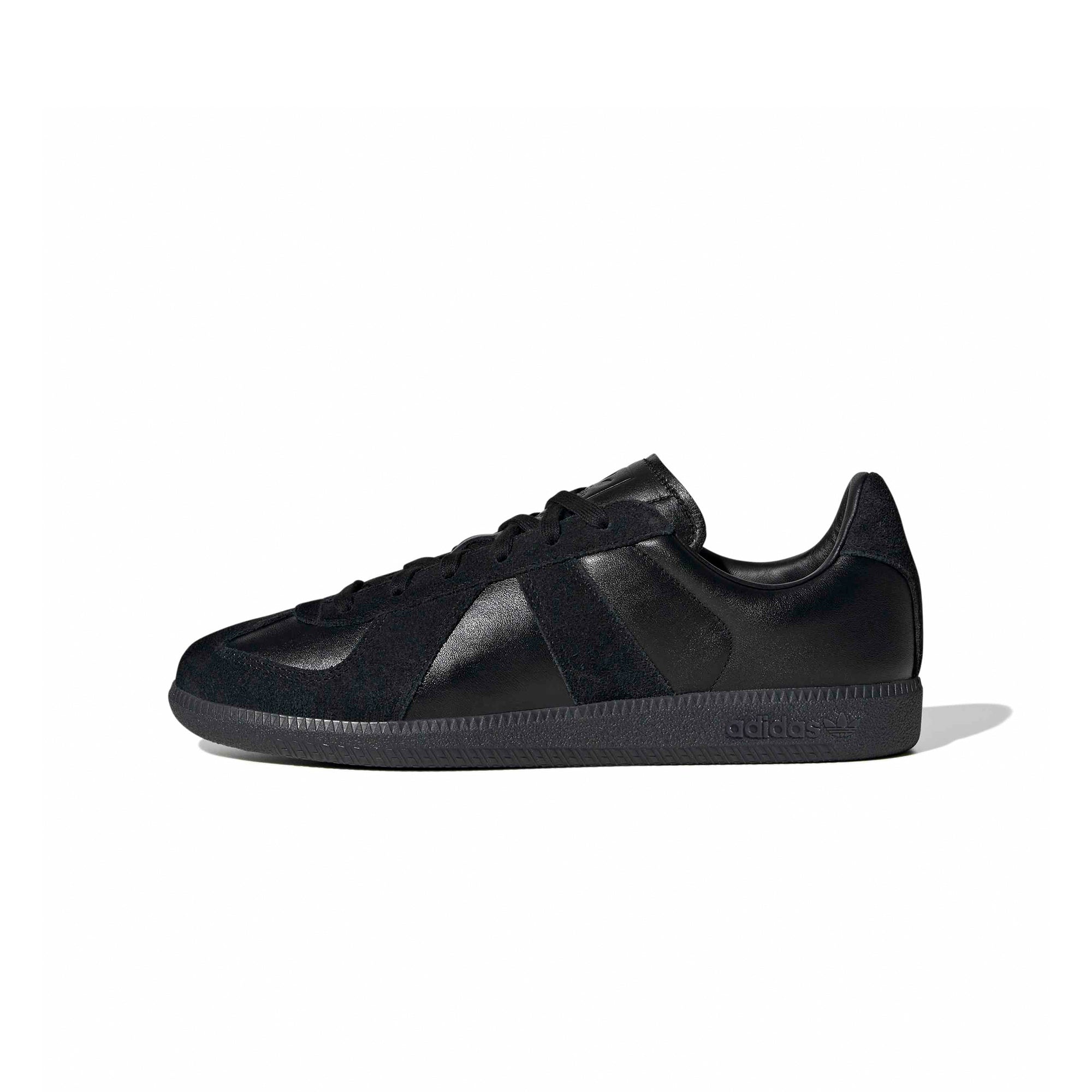 black sneakers on a white background