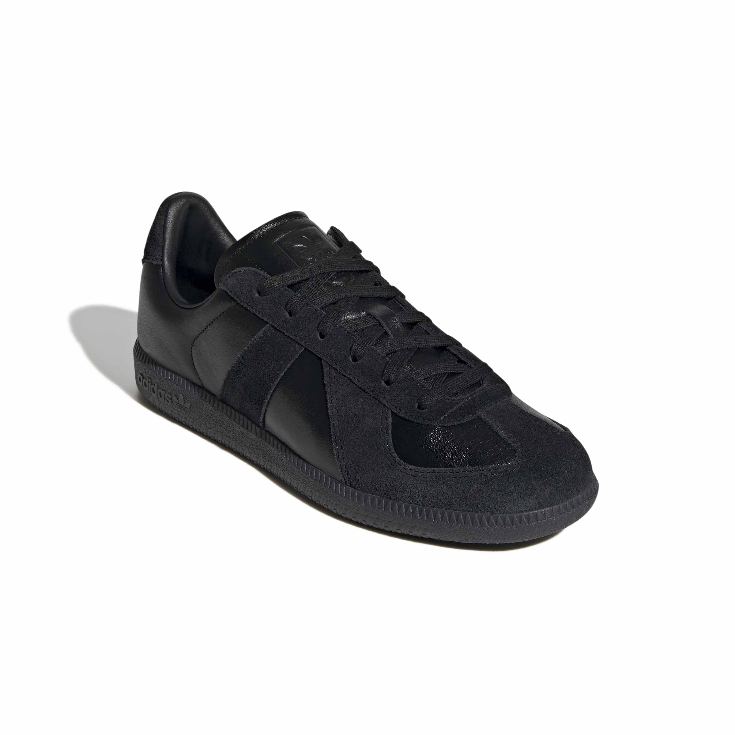 black sneakers on a white background