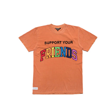 Kids Of Immigrants Support Your Friends T-Shirt 'Burnt Orange Multi'