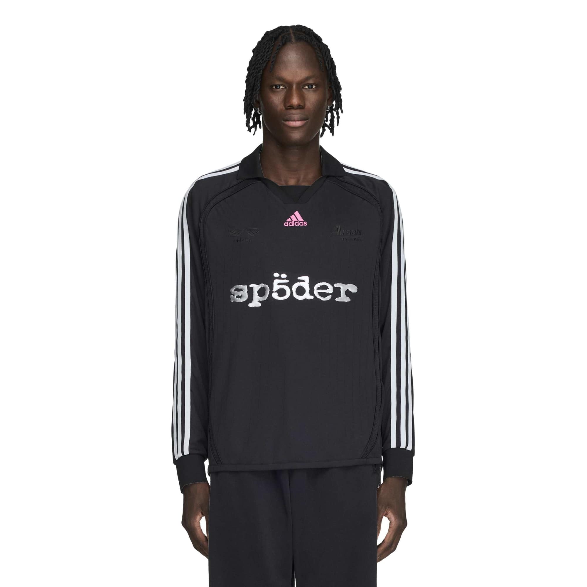 black silver pink jersey on a white background