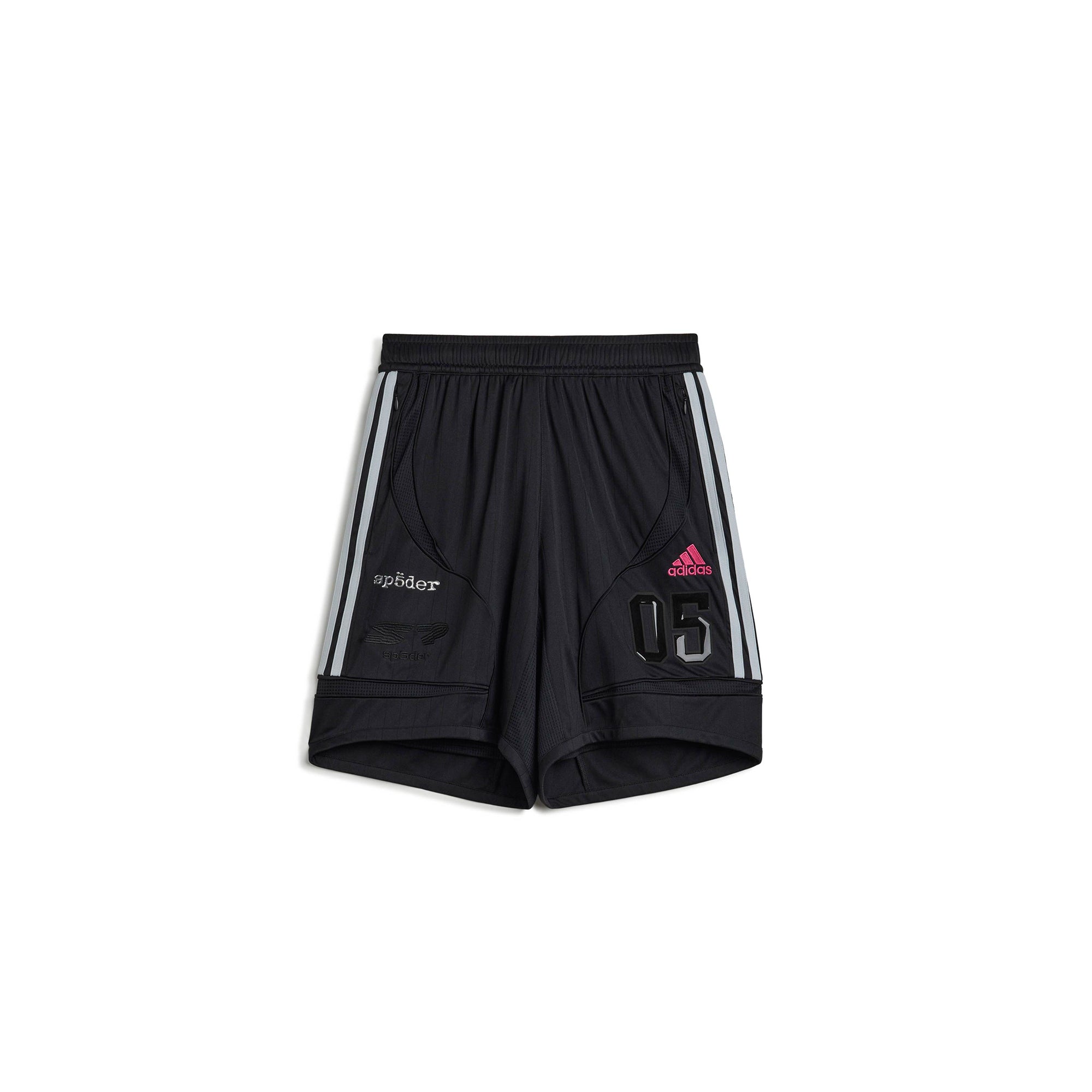 black silver and pink shorts on a white background