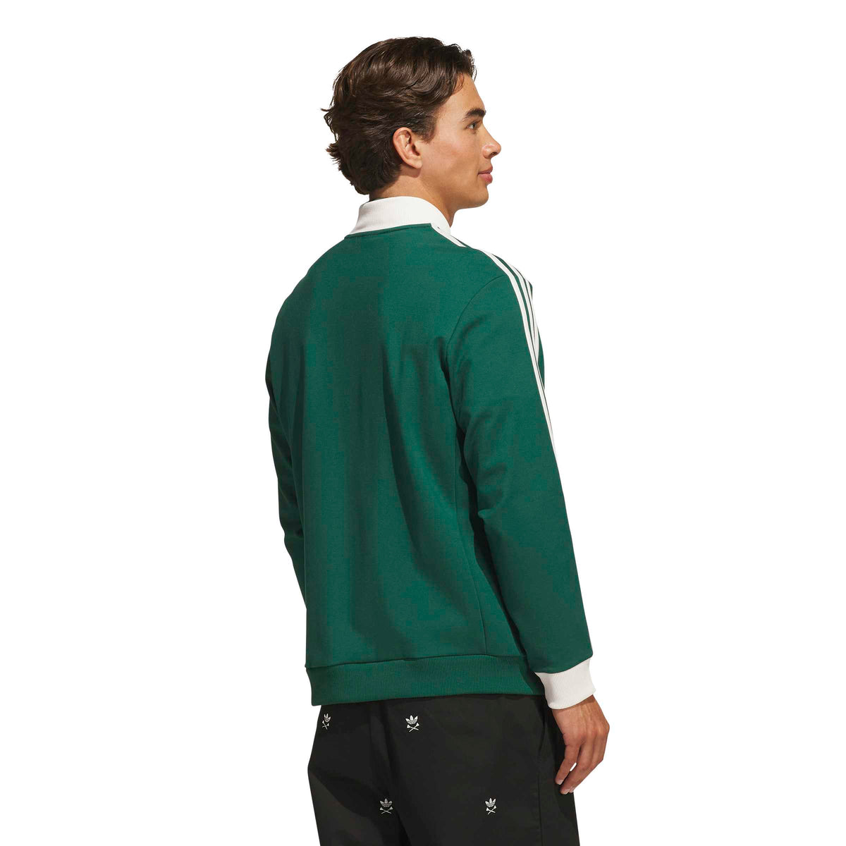 Adidas Golf Mens Originals 3-Stripe Half- Zip Sweatshirt