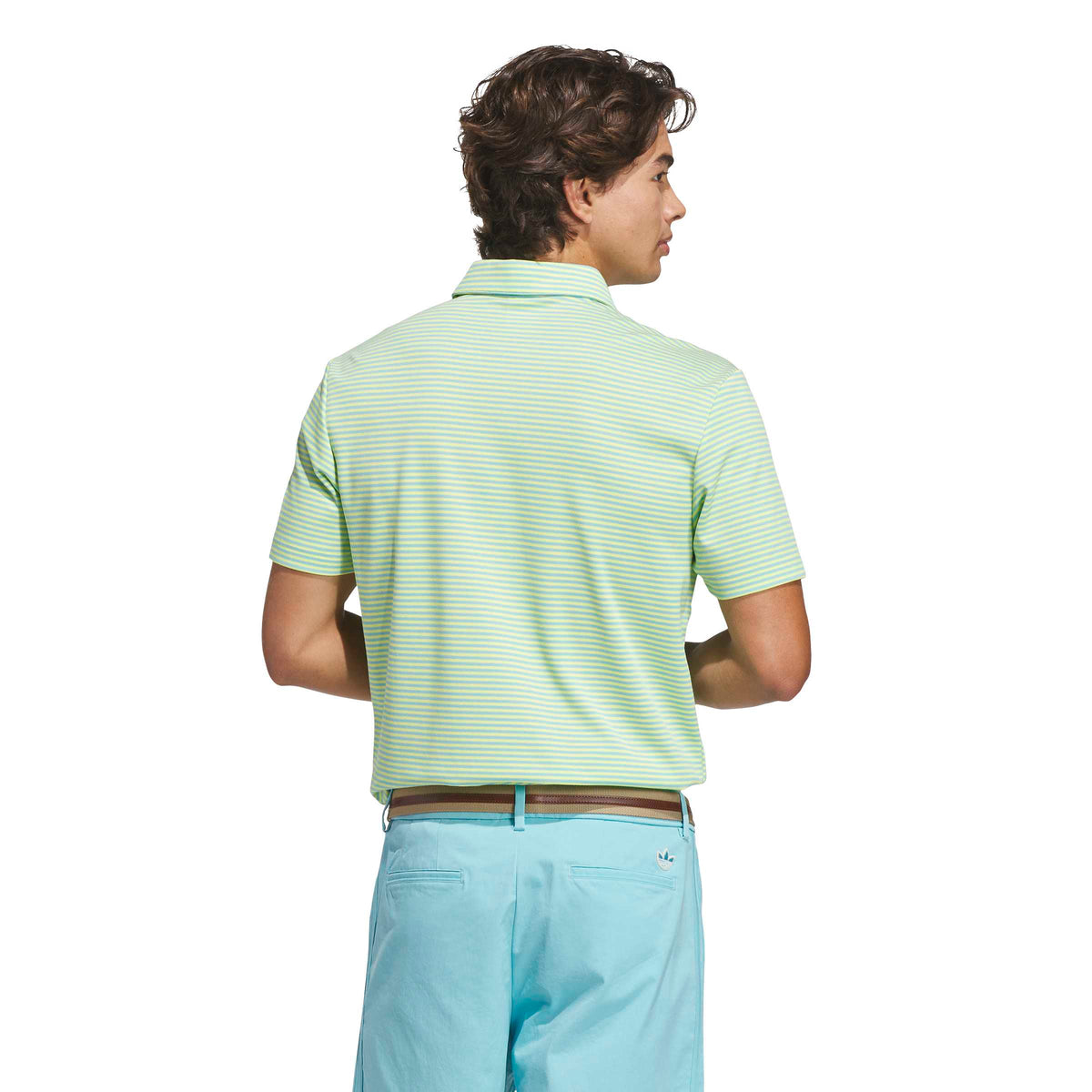 Adidas Golf Mens Stripe Pique Polo Shirt
