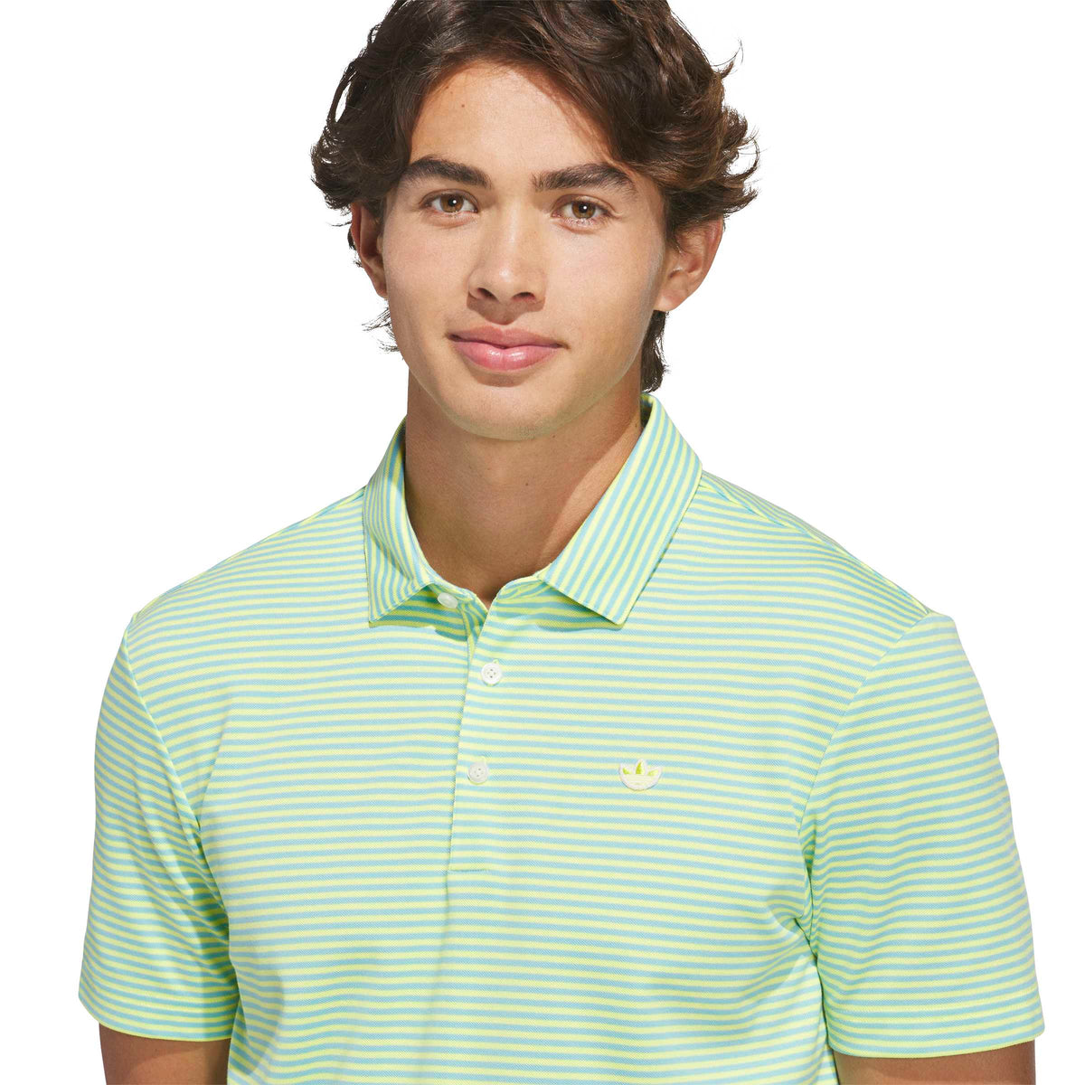 Adidas Golf Mens Stripe Pique Polo Shirt