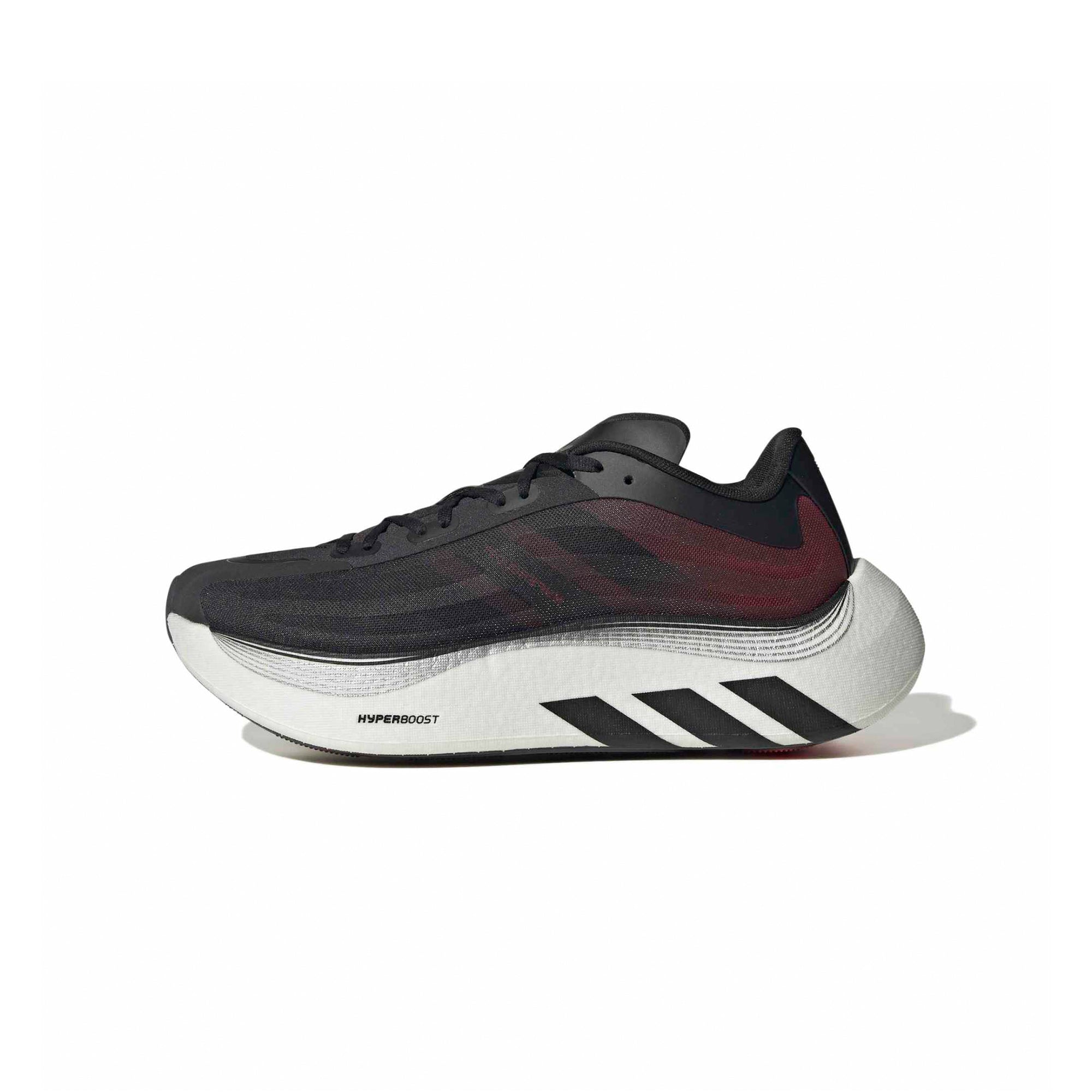 Core Black/ Solar Red/ White Sneakers on a white background
