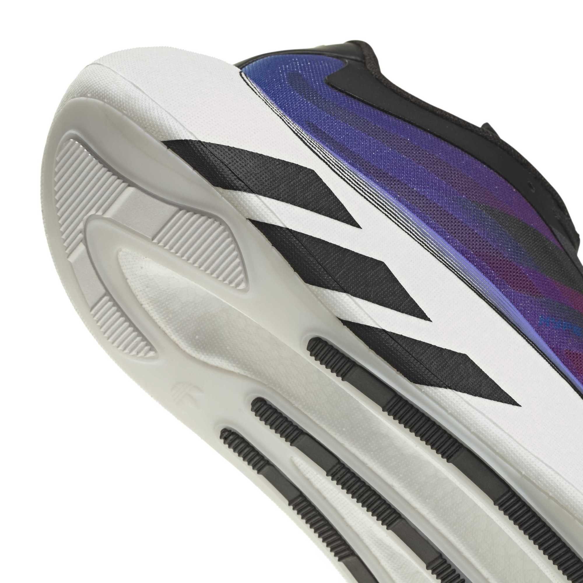 Core Black/ Lucid Blue/ Solar Red Sneakers on a white background
