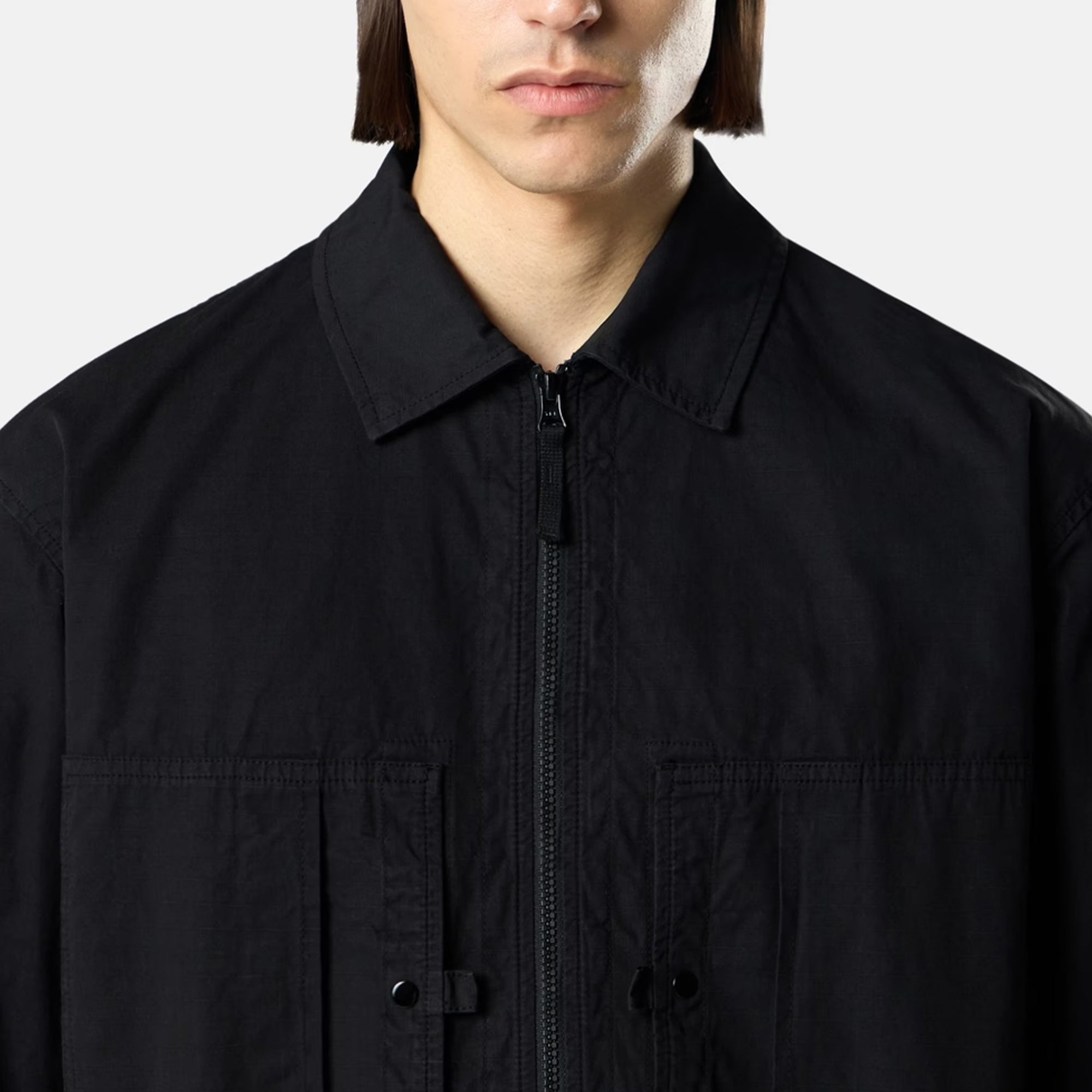 Stone Island Mens Mercerized Organic Cotton Ripstop Overshirt