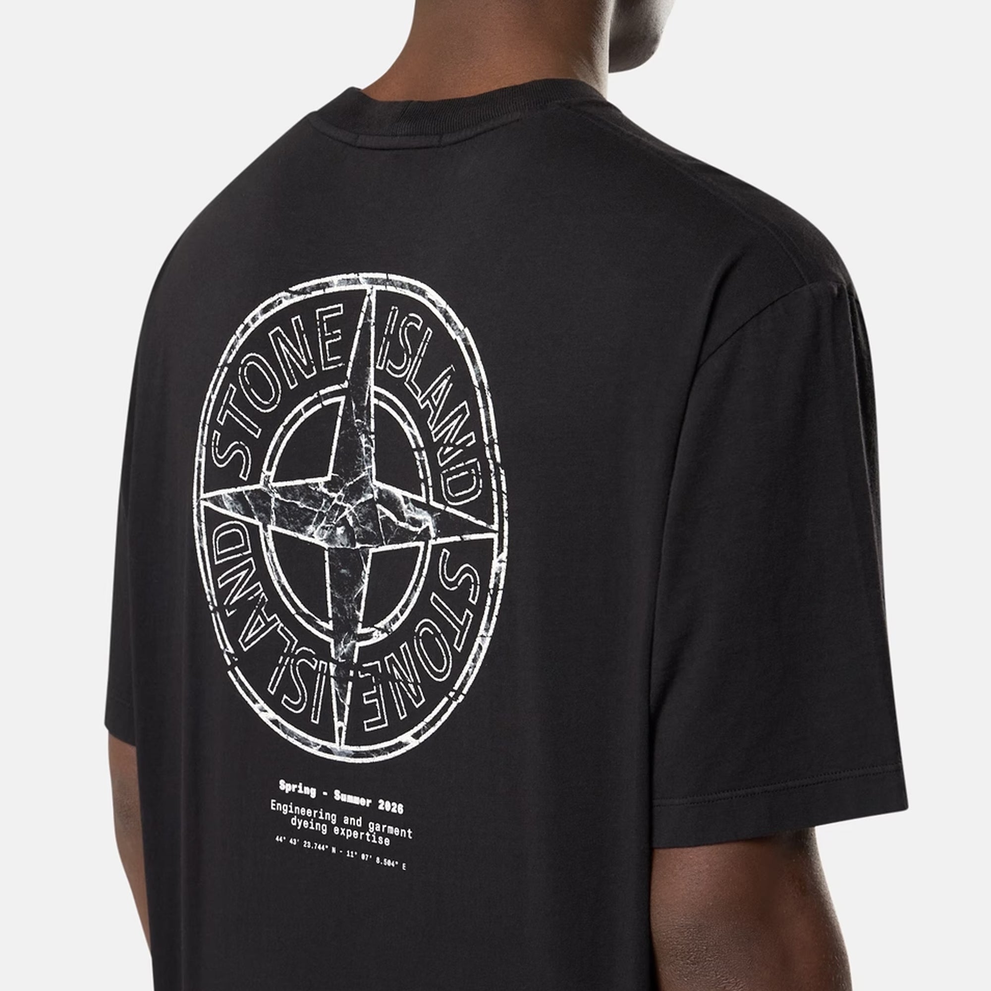 STONE クルーネック ロゴワッペン Tシャツ ブラック S Men's Stone