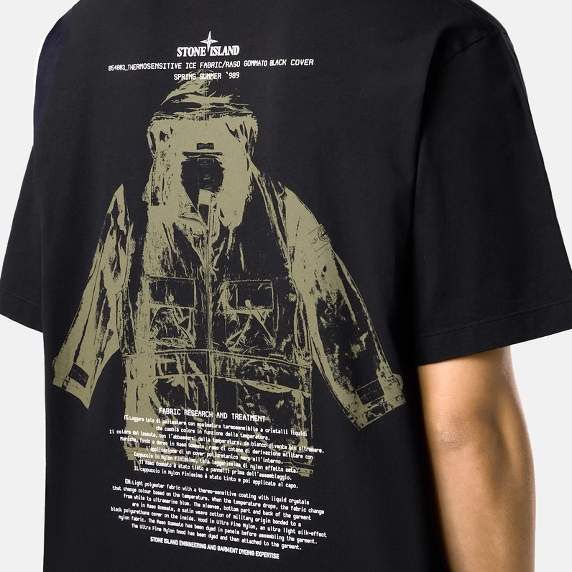 Stone Island Mens Organic Cotton "Archivio" Print  Tee