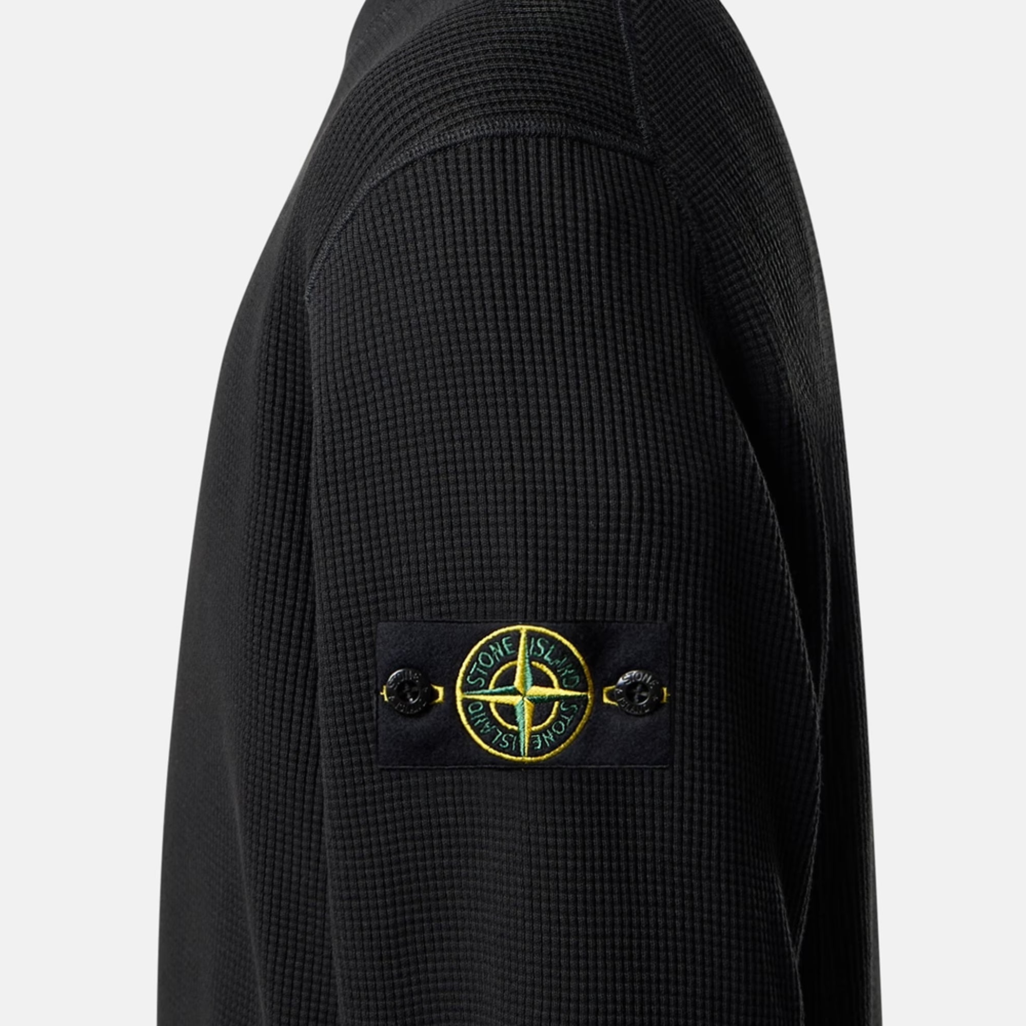 Stone Island Mens Organic Cotton Waffle Fleece Sweatshirt