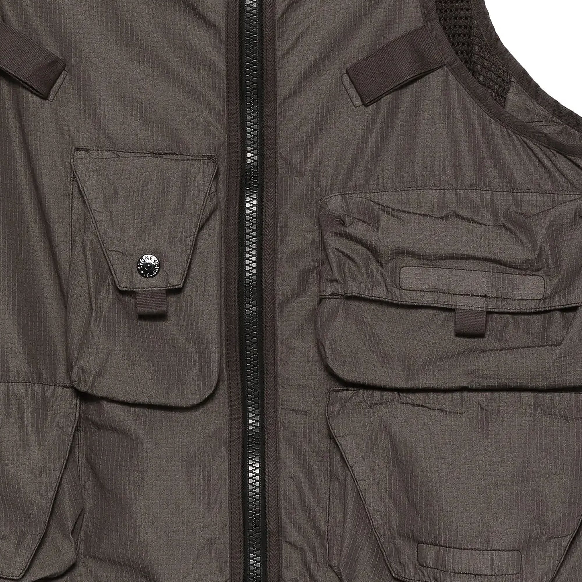 Stone Island Mens Pocket Zip Ripstop Vest