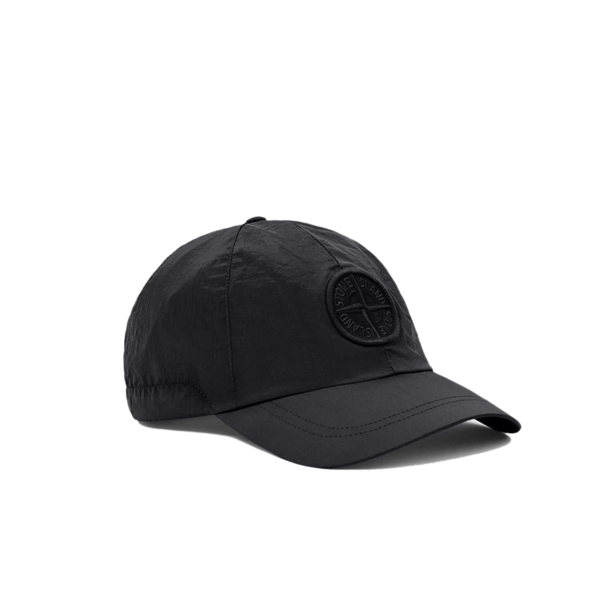 black nylon hat on a white background