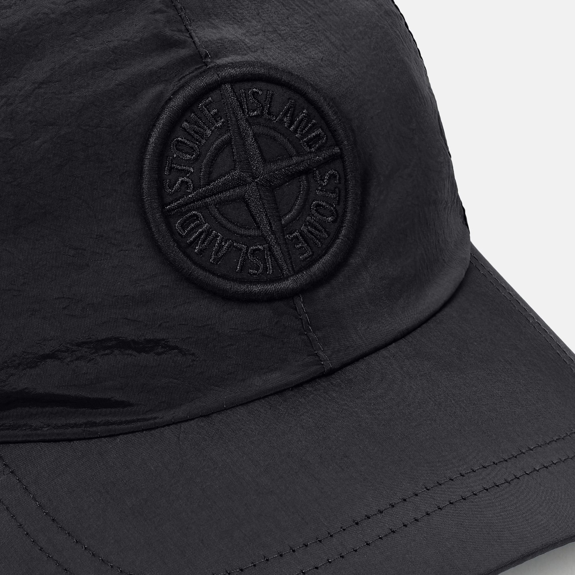 black nylon hat on a white background