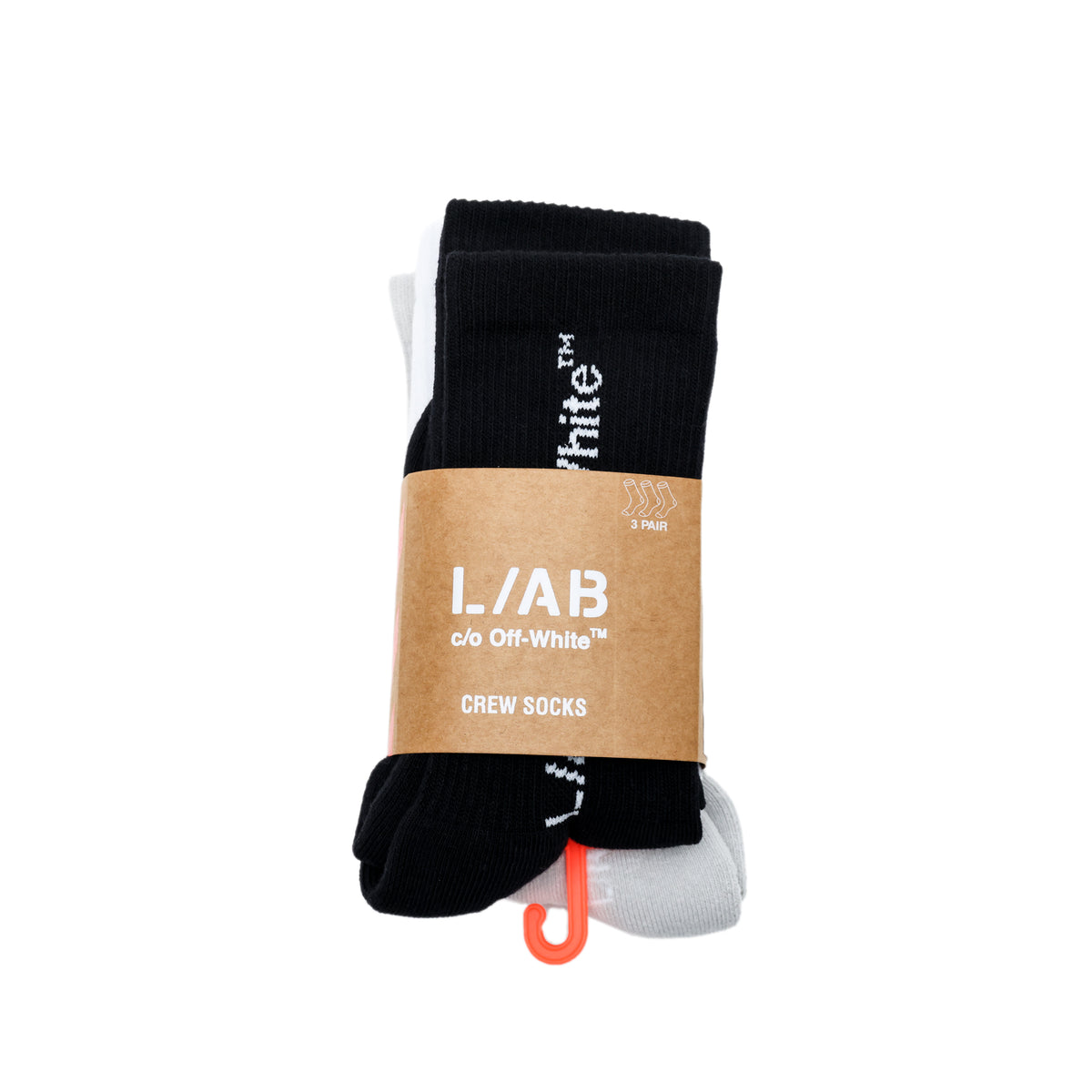 L/AB c/o Off-White™ Horizontal Mid Calf Crew Socks card image