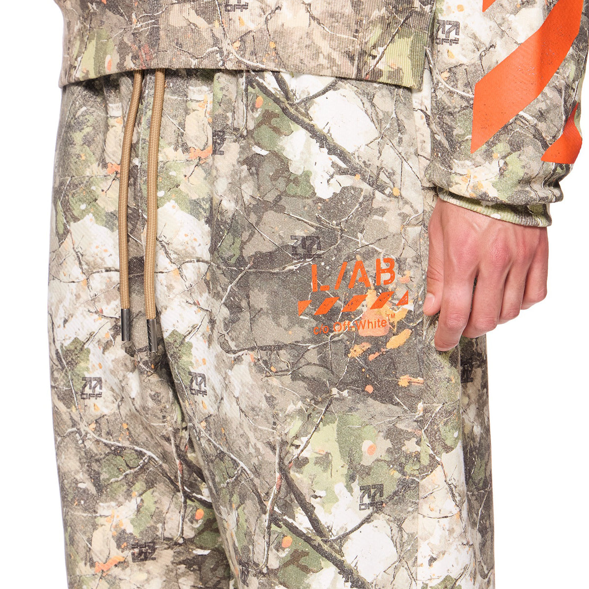 L/AB c/o Off-White™ Mens Printed Camo Jogger Pants