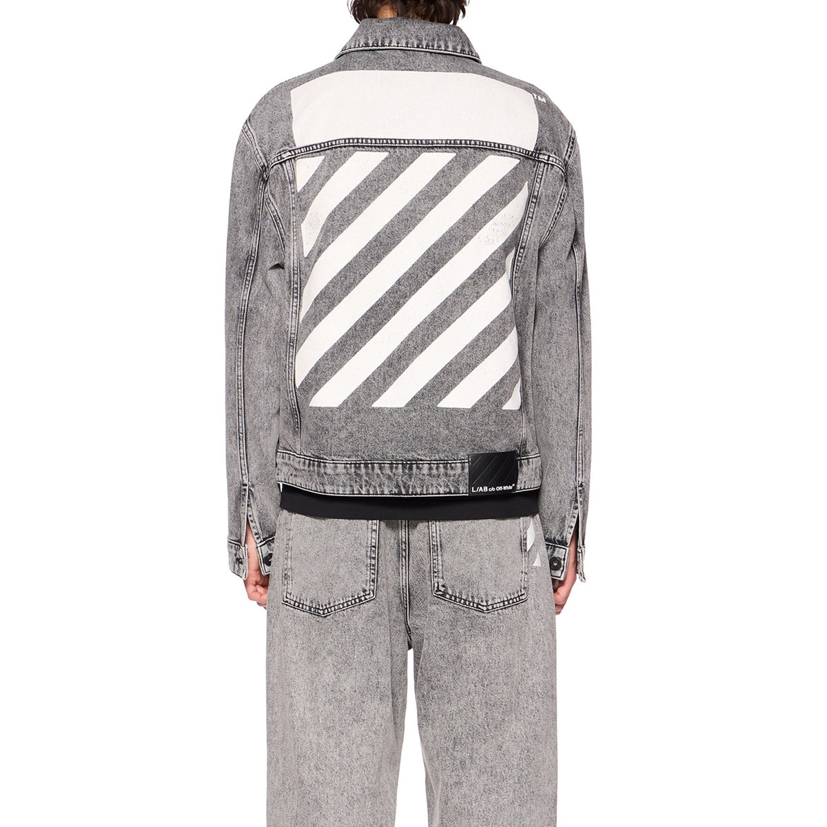 L/AB c/o Off-White™ Mens Zip Trucker Denim Jacket