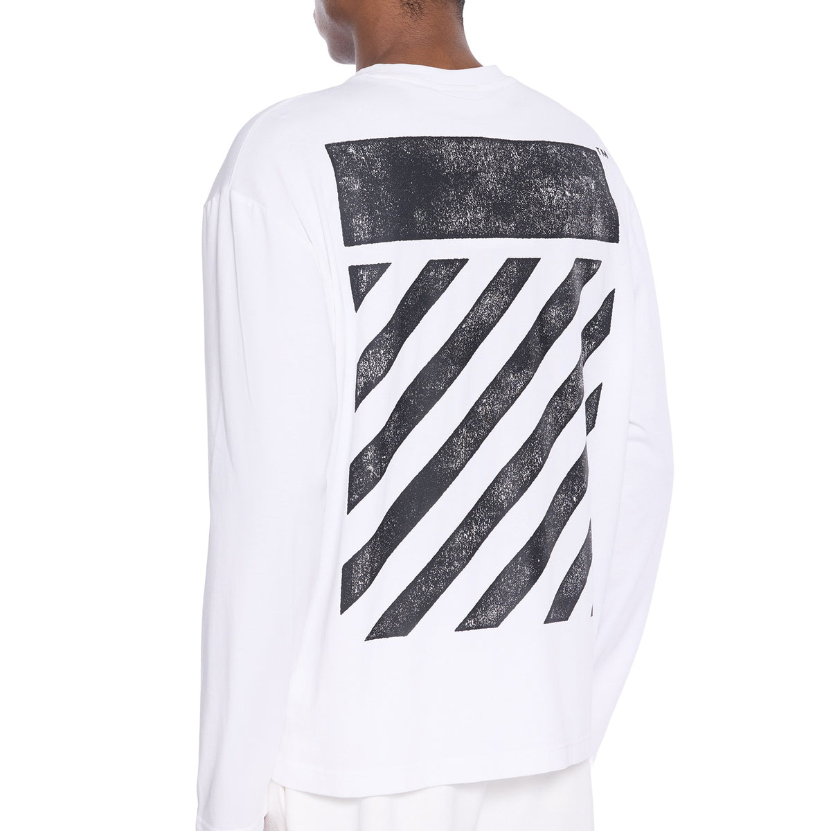 L/AB c/o Off-White™ Mens Diagonal Long-Sleeve Tee