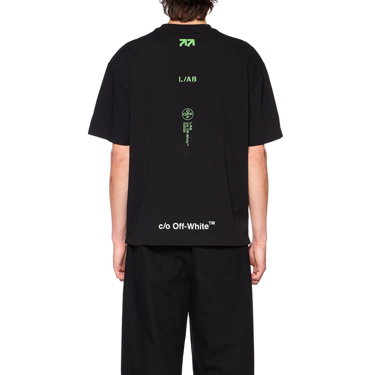 L/AB c/o Off-White™ Mens Off Stacked  Tee