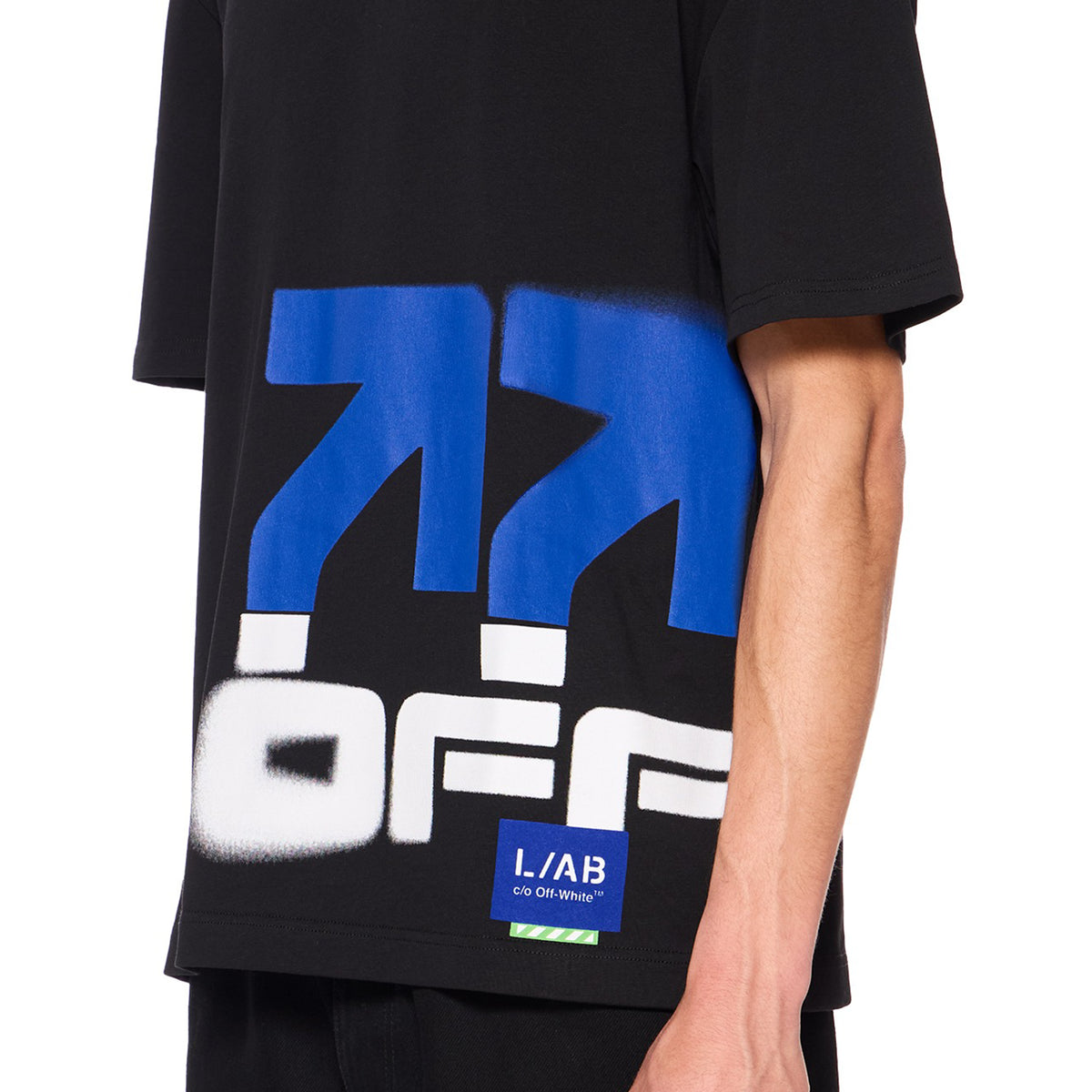 L/AB c/o Off-White™ Mens Off Stacked  Tee