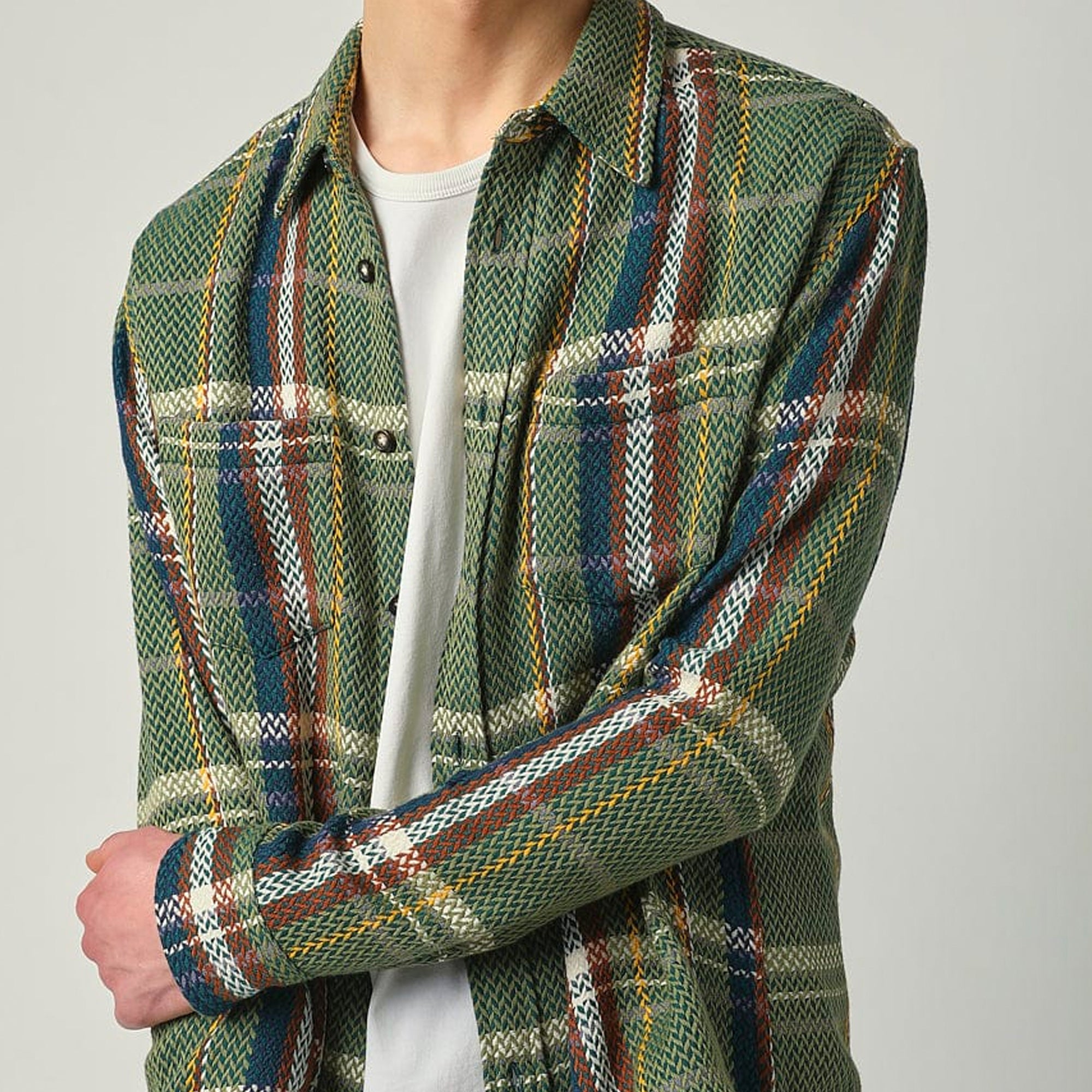 Corridor Mens Acid Plaid Cabin LS Shirt